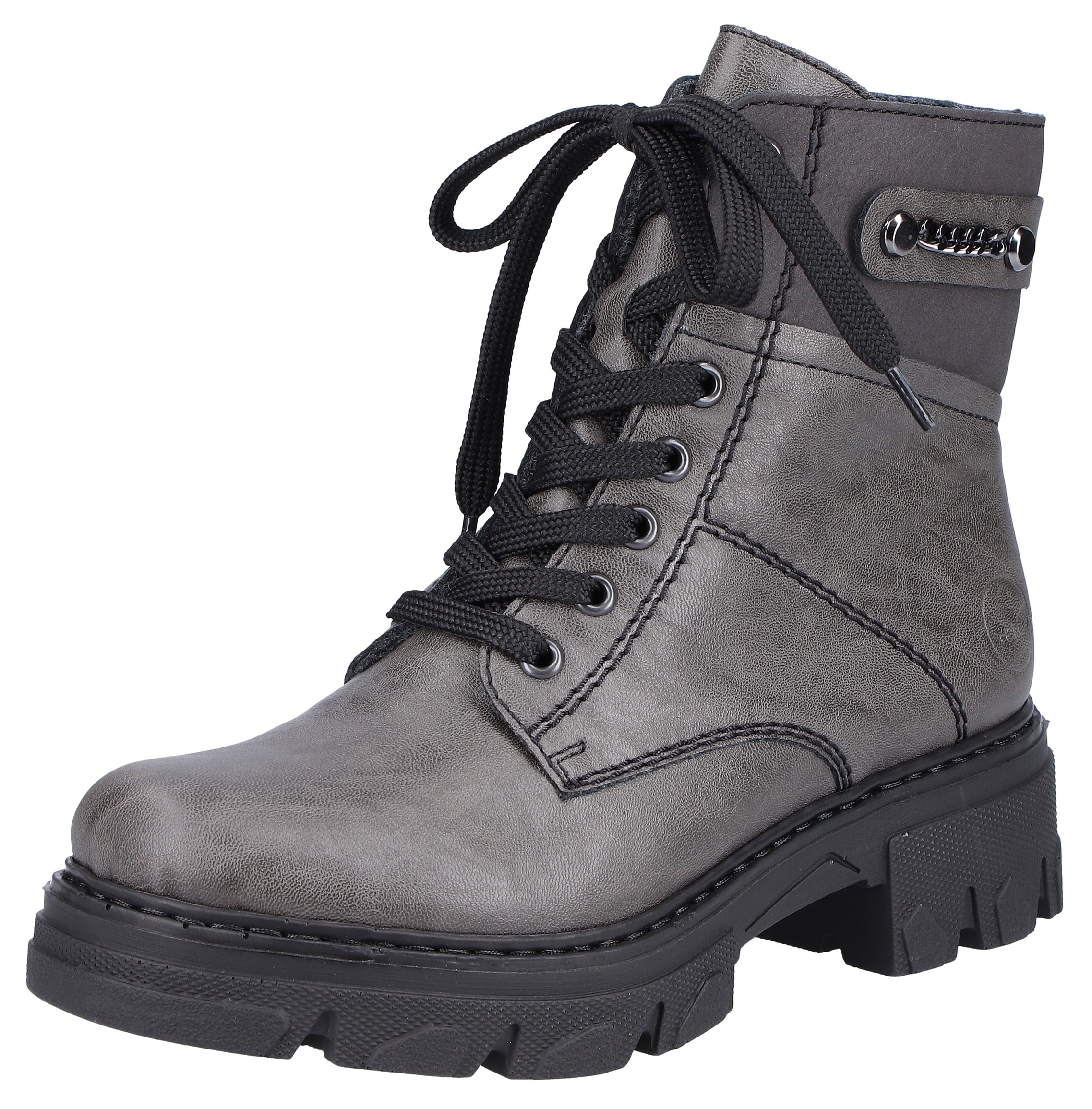 Image of Rieker Schnürstiefelette, mit modischer Zierkette am Schaft bei Ackermann Versand Schweiz