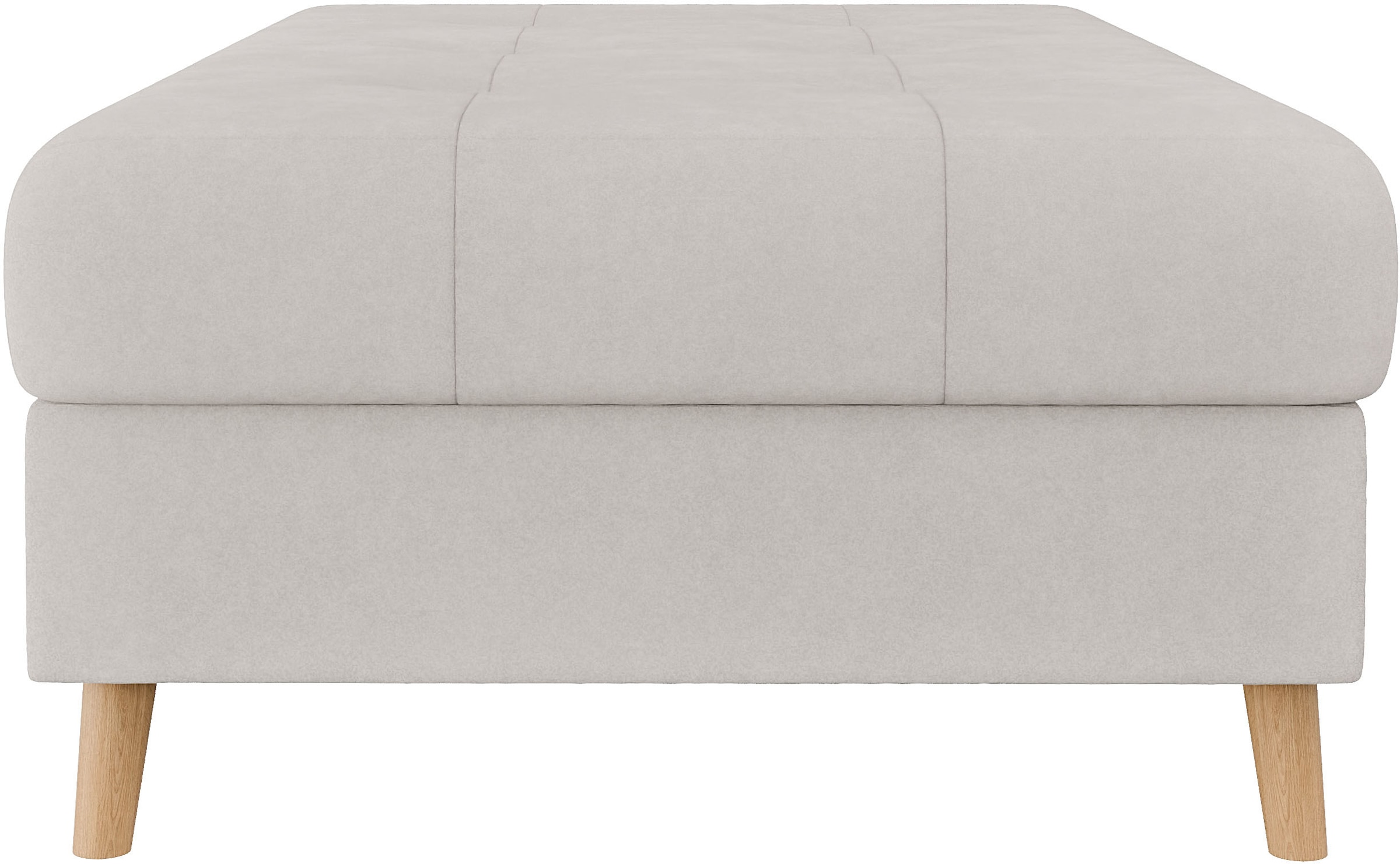Home affaire Polsterhocker »CHARRE XXL, Steppung im Sitzbereich, Masse: B/T/H: 118/73/40 cm«, passend zur Serie CHARRE, auch in Cord und Bouclé