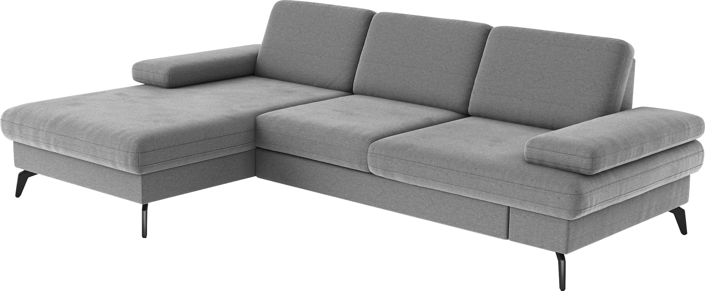sit&more Ecksofa »Morris L-Form, inkl. Sitztiefenverstellung« wahlweise mit Armteilverstellung, Bettfunktion & Bettkasten