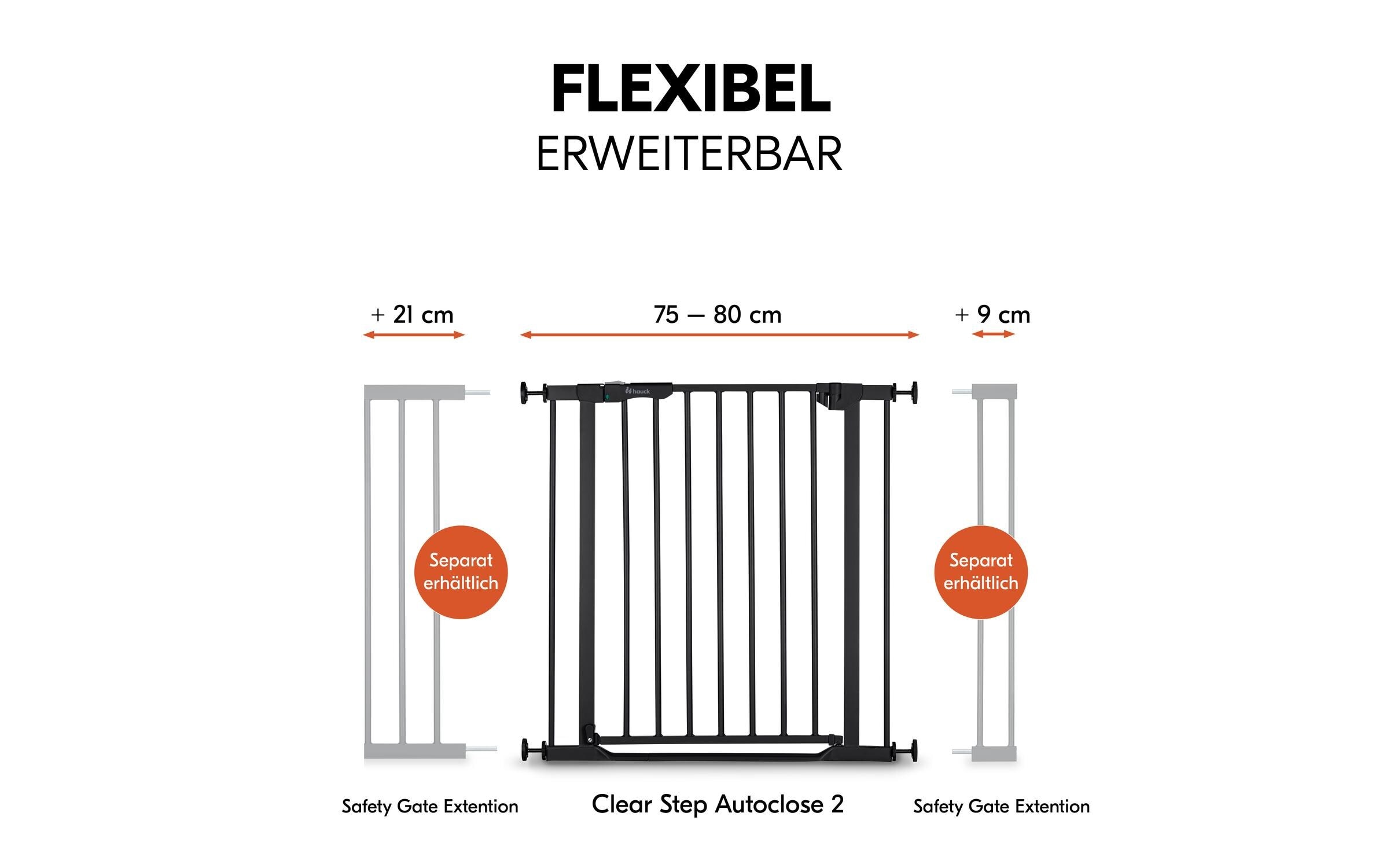 Hauck Türschutzgitter »Clear Step Autoclose 2 Schwarz«