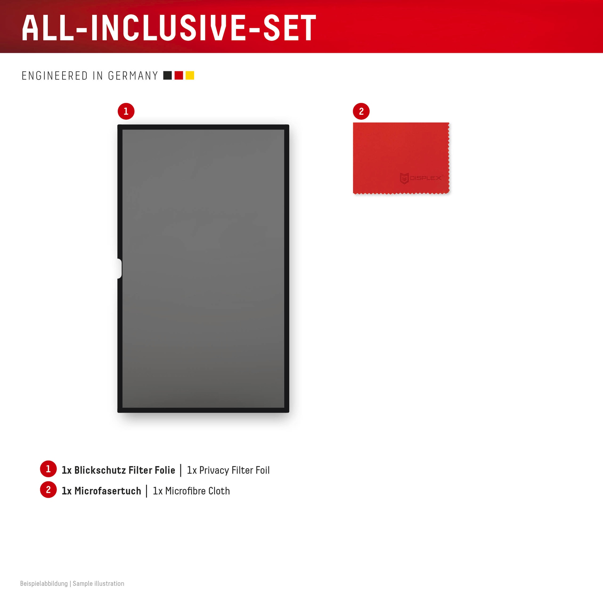 Displex Displayschutzfolie »Privacy Safe Blickschutzfilter« für Apple Studio Display 27 Blickschutzfolie, Schutzfolie, Bildschirmschutz, kratz- & stossfest