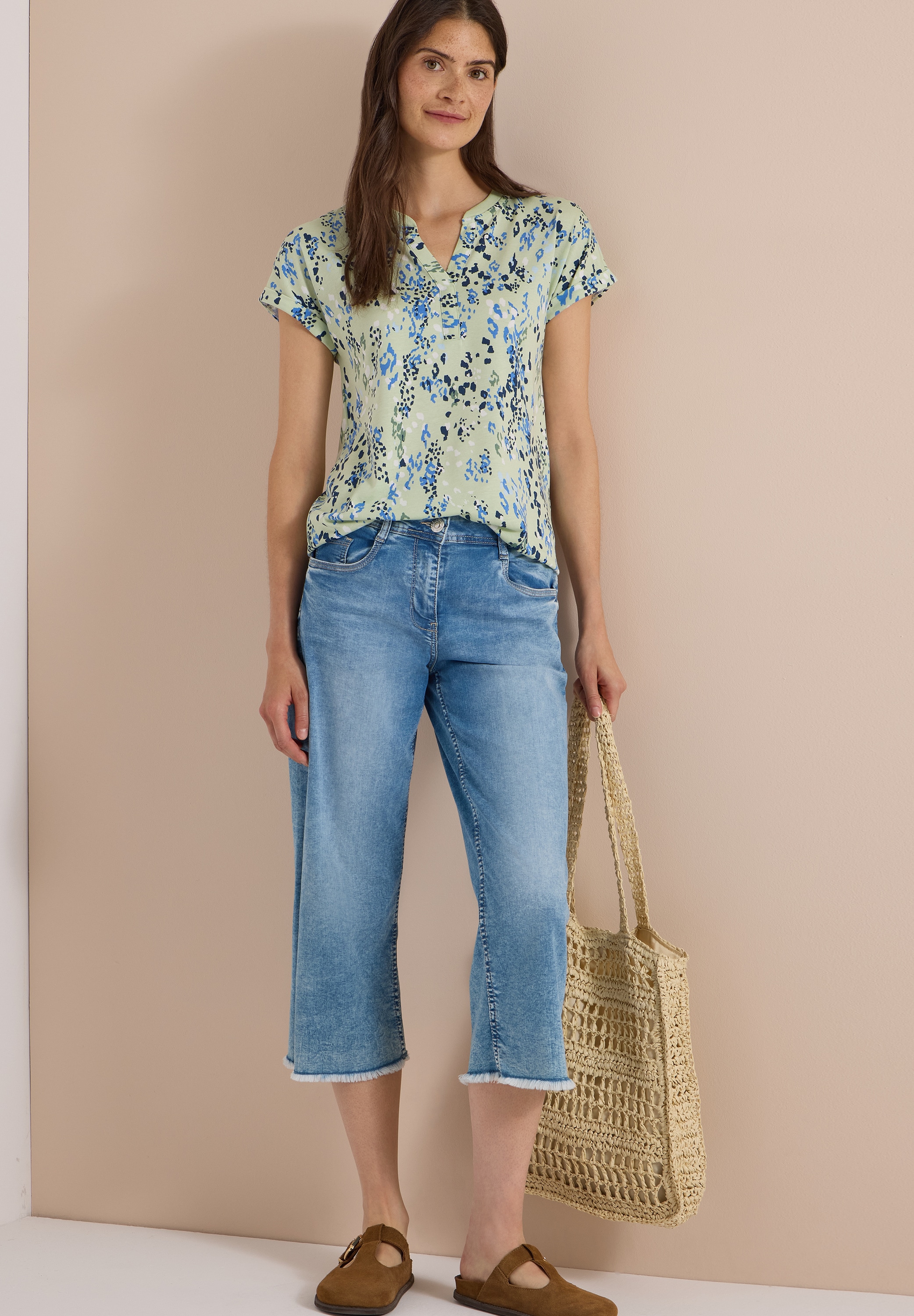 Cecil Kurzarmshirt Sommershirt mit grafischem Muster
