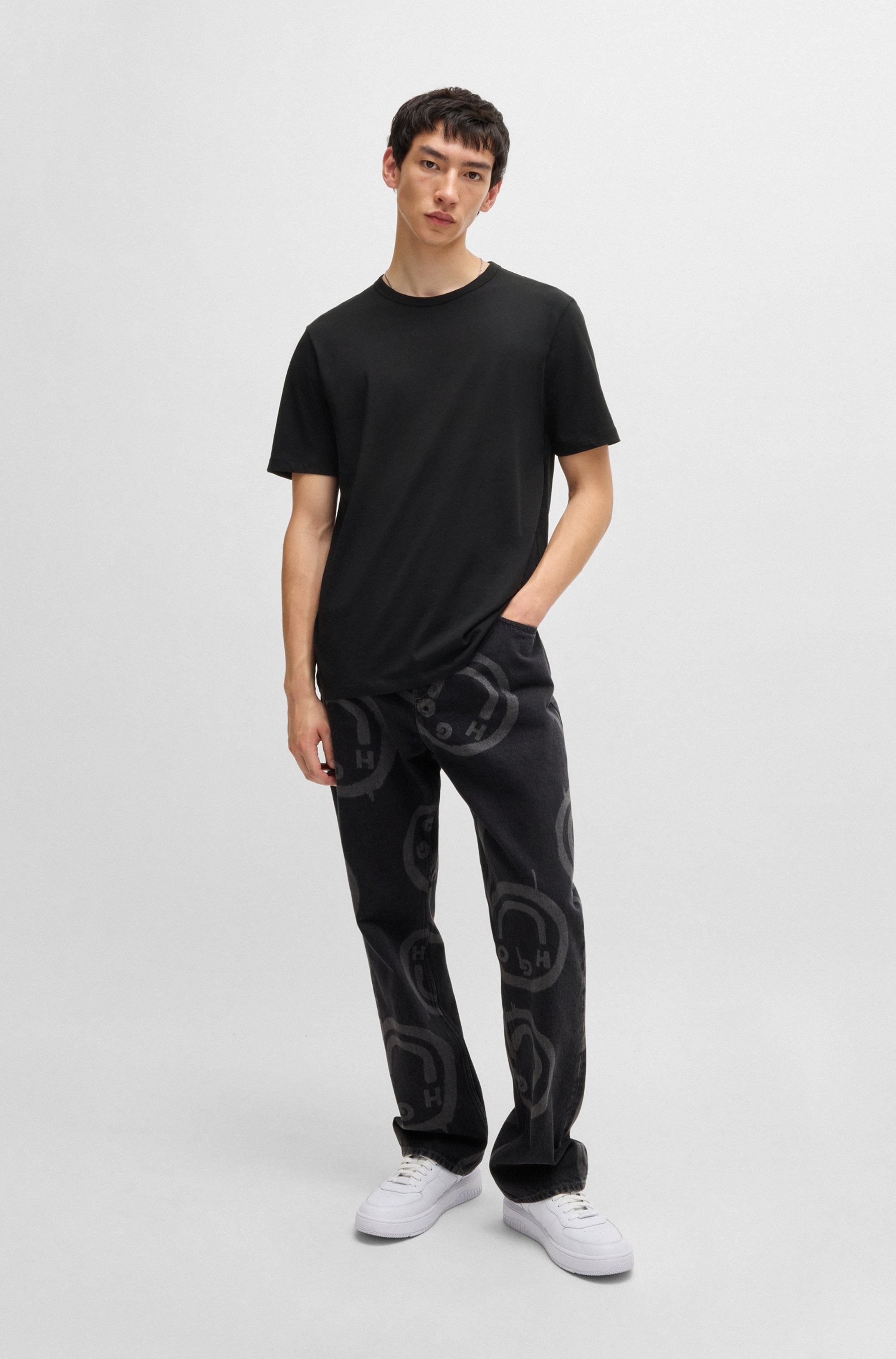 HUGO Blue T-Shirt »BLUE Naolo«, (Packung, 2 tlg.), mit kleinem Label am Saum