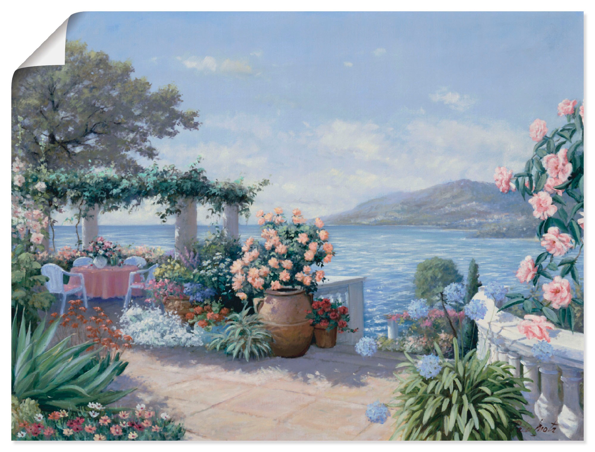 Image of Artland Wandbild »Grossartige Sicht«, Garten, (1 St.), in vielen Grössen & Produktarten -Leinwandbild, Poster, Wandaufkleber / Wandtattoo auch für Badezimmer geeignet bei Ackermann Versand Schweiz