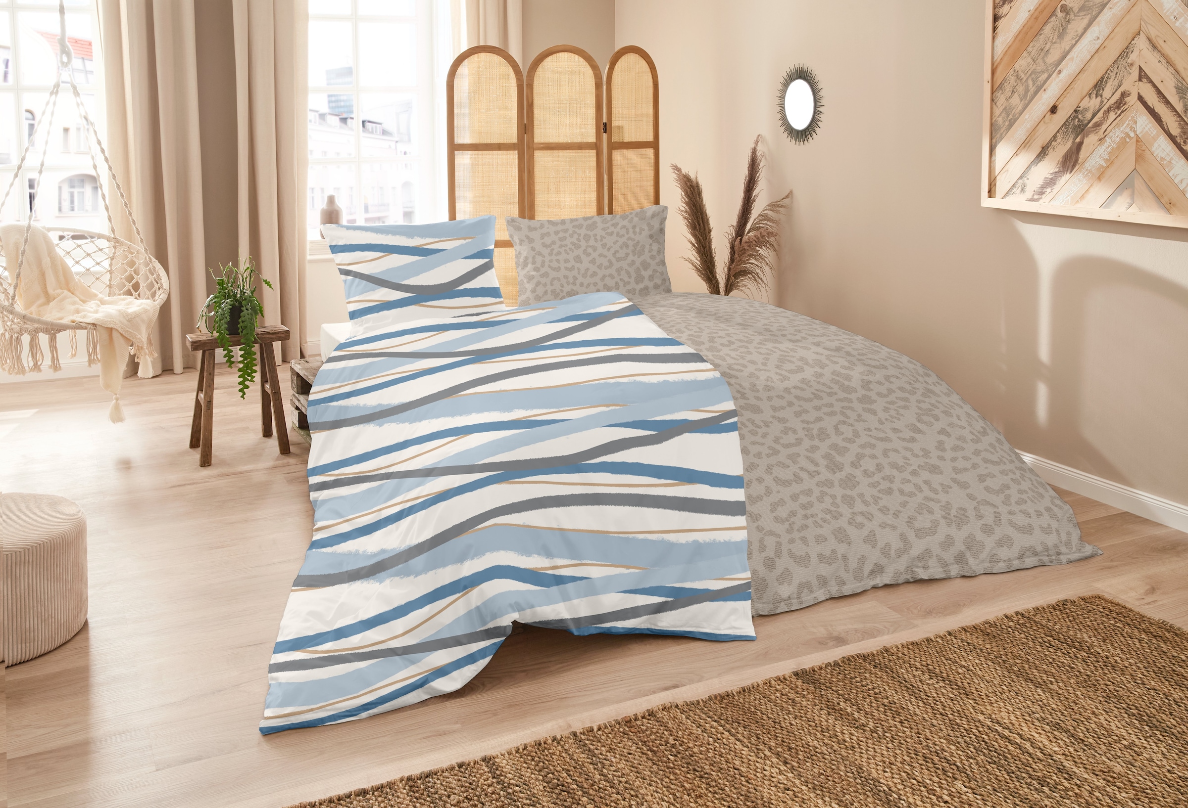 Primera Linge de lit »Biber-Bettwäsche Whips« 2 cuis tlg. mit modernen Linien