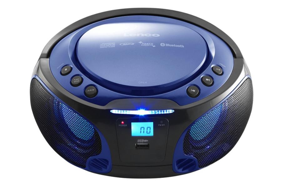 Lenco Radio »Portable Radio/CD-Player SCD-550 Blau«, (CD-Bluetooth FM-Tuner)
