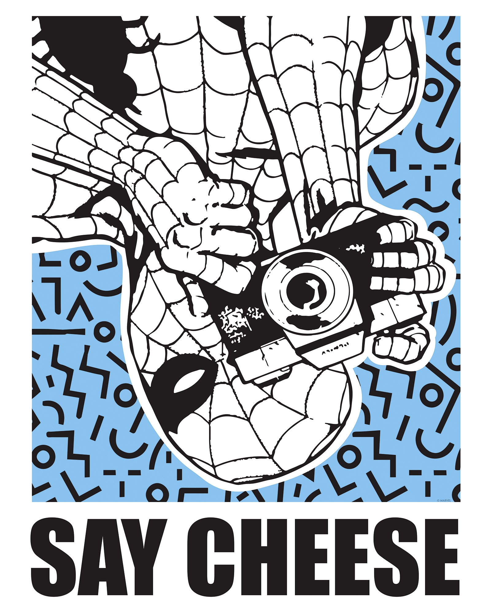 Komar Wandbild »Marvel Spider-Man Say Cheese Blue« Disney Set, 1 Stk. tlg. 40 x 50 cm (Breite x Höhe) - Kinderzimmer, Dekoration