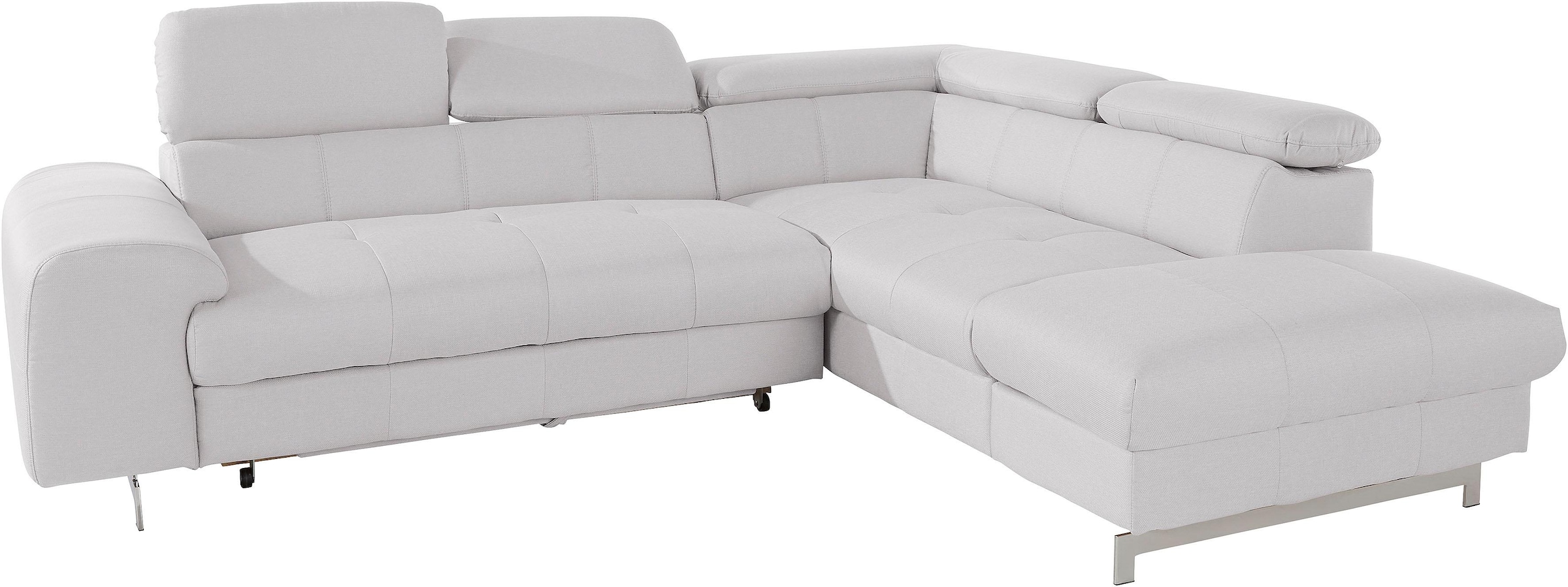 COTTA Ecksofa »Chef L-Form«, mit Kopfteilverstellung, wahlweise mit Bettfunktion & Bettkasten