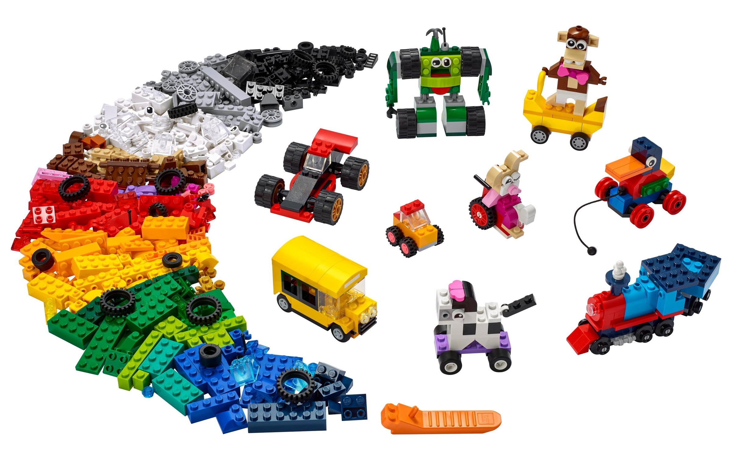 LEGO® Konstruktionsspielsteine »Steinebox mit Rädern«