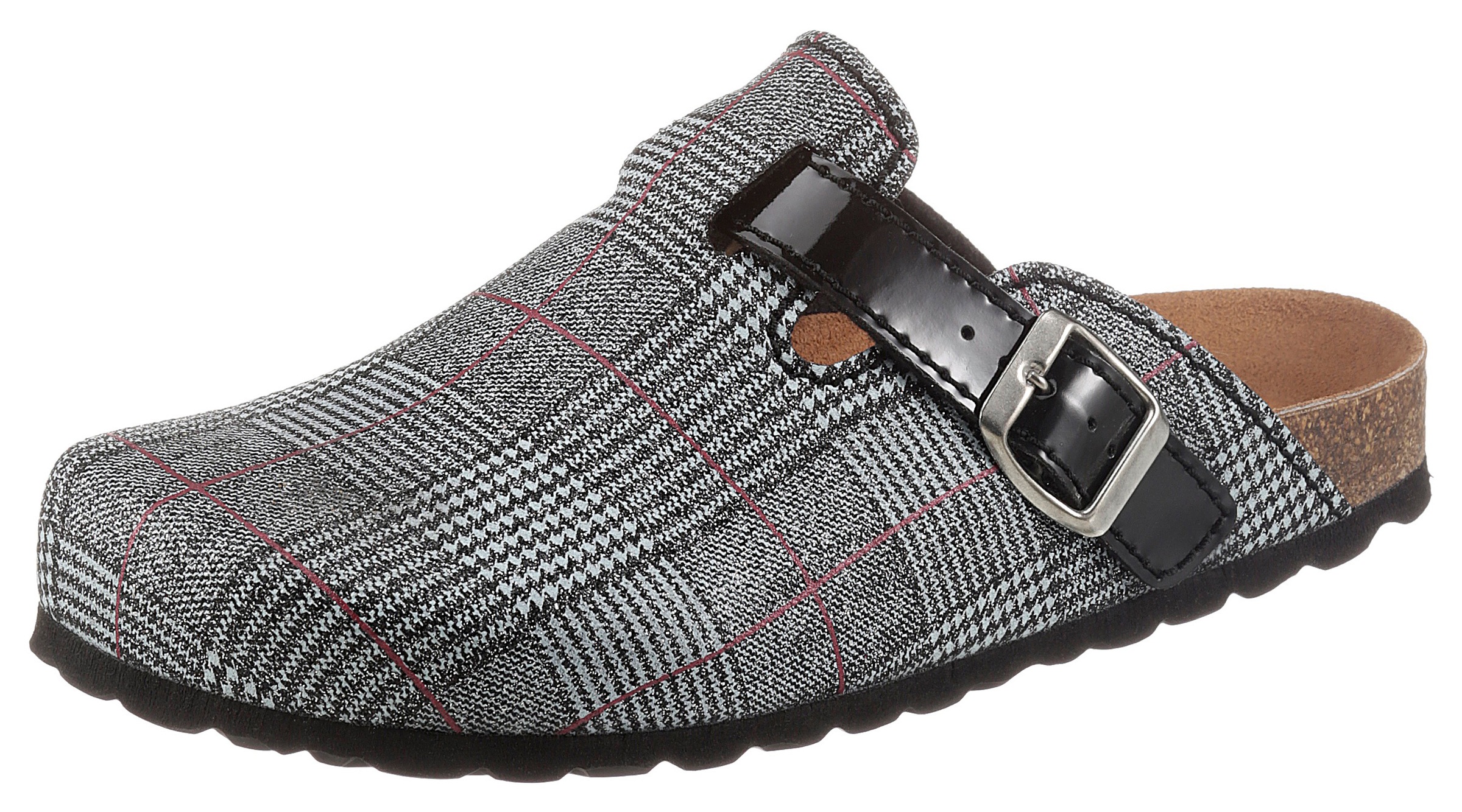 Image of CITY WALK Pantoffel, mit glitzerndern Glencheck-Musterung bei Ackermann Versand Schweiz