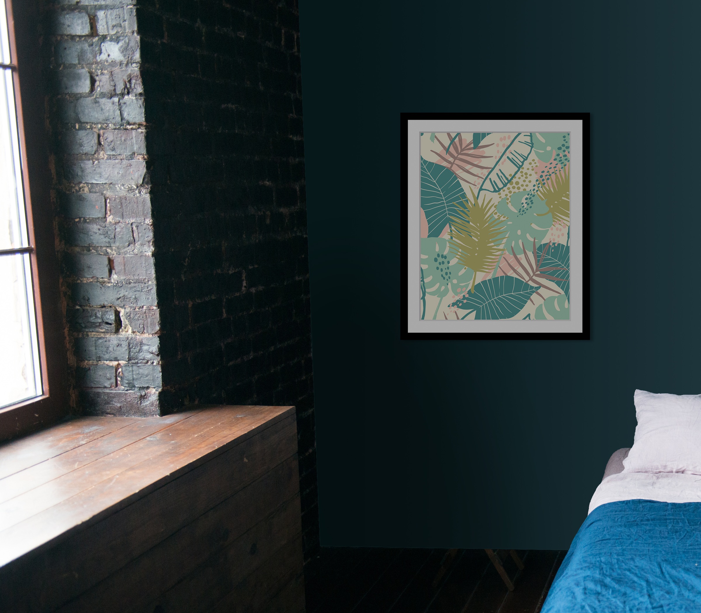 queence Image »Marika« HD Premium Poster-Druck inkl. Holzrahmen