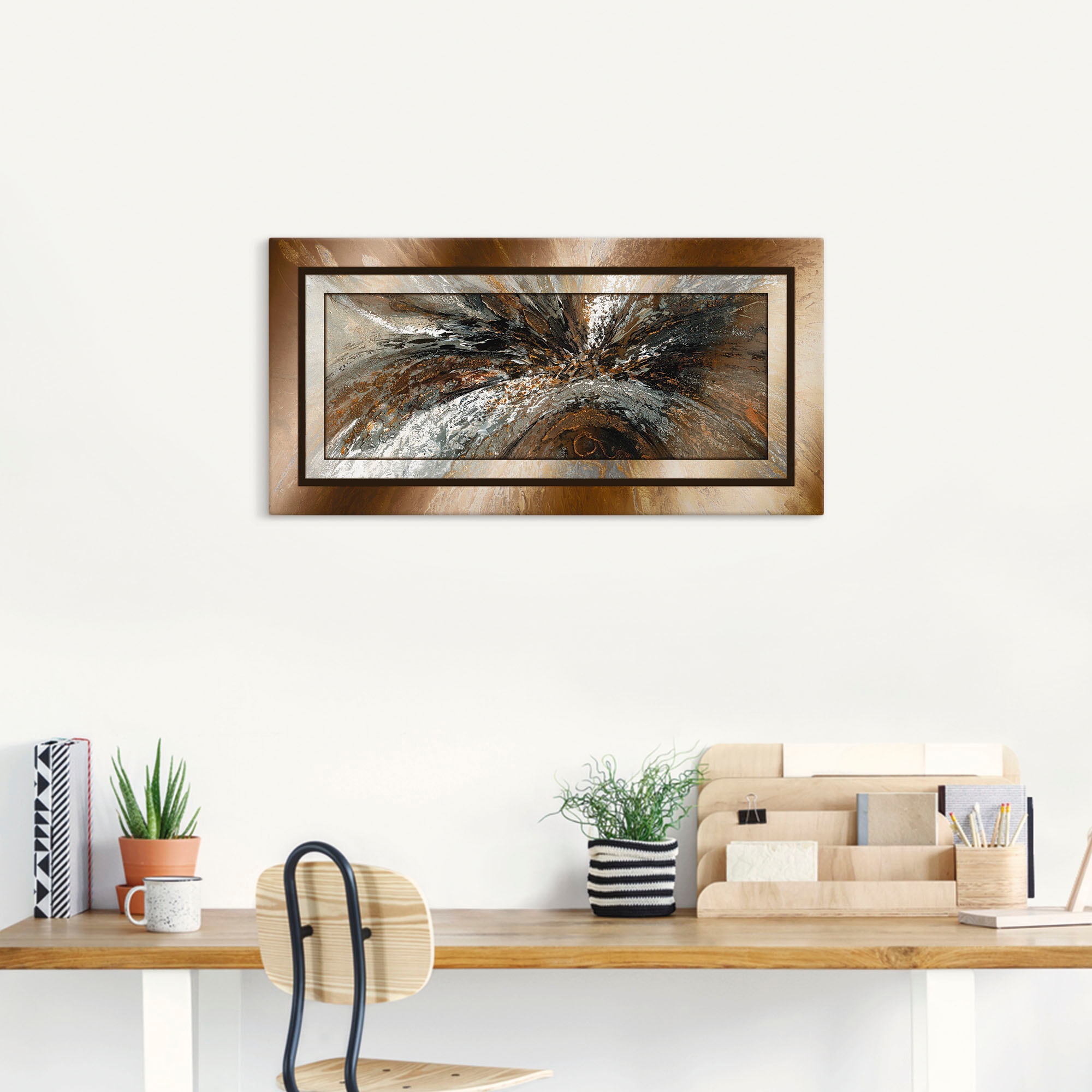 Artland Wandbild »Gold Abstrakt 1«, Gegenstandslos, (1 St.), als Alubild, Outdoorbild, Leinwandbild, Poster in verschied. Grössen