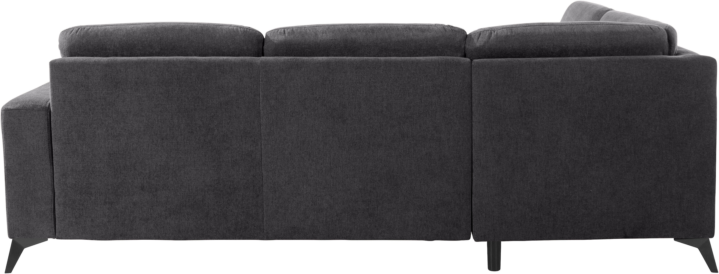 Places of Style Ecksofa »Lolland L-Form«, Wahlweise mit Bettfunktion und Stauraum, auch mit abwischbarem Bezug