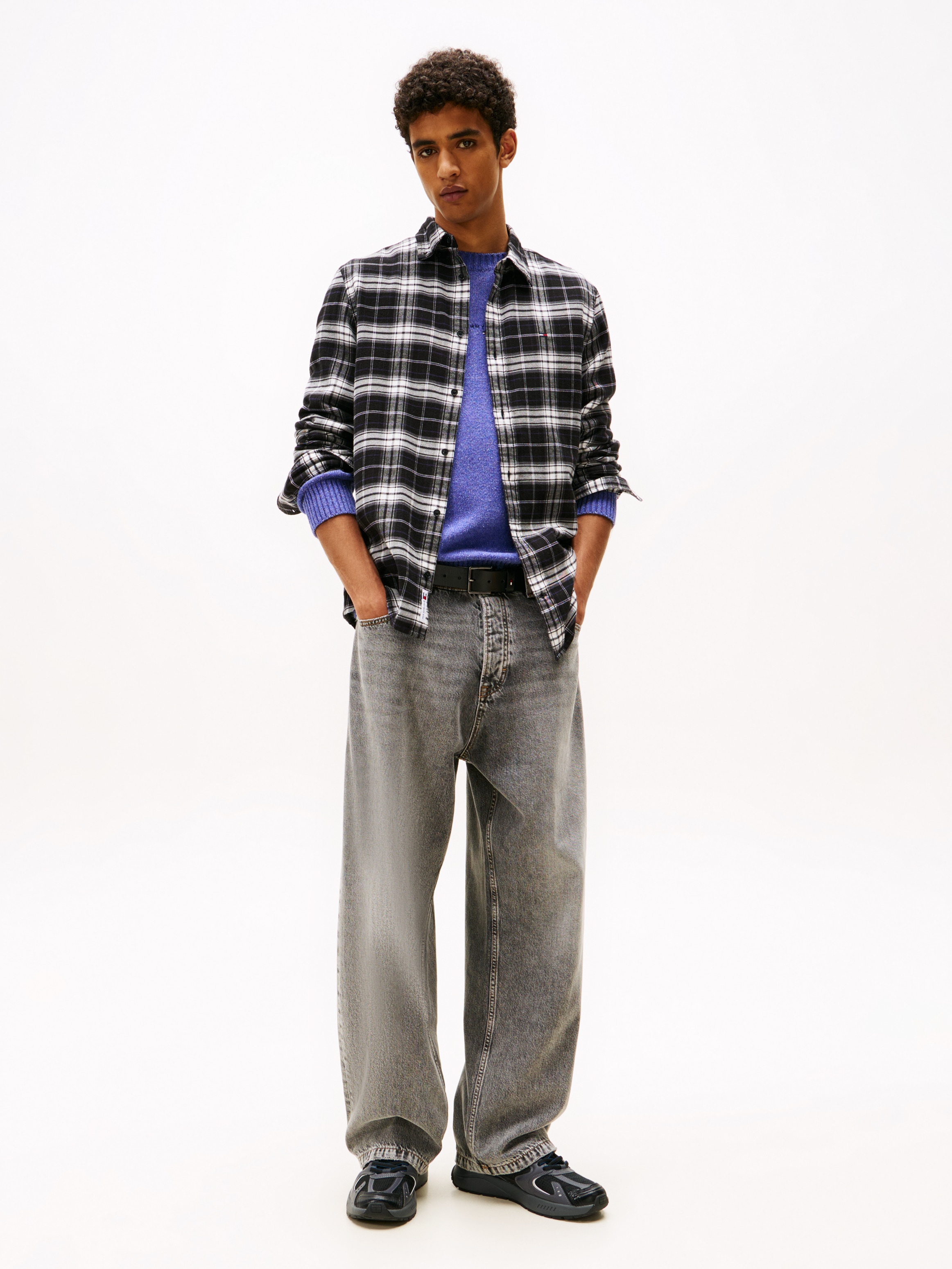 Tommy Jeans Chemise en flanelle »TJM REG FLANNEL CHECK SHIRT EXT« kariert, regular fit, Langarmhemd, Button-down-Kragen