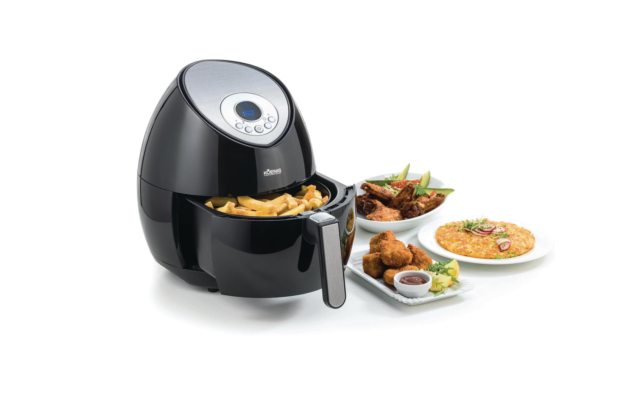 KOENIG Heissluftfritteuse »Quick Pure 3 1 kg«, 1500 W, Fassungsvermögen 3,2 l