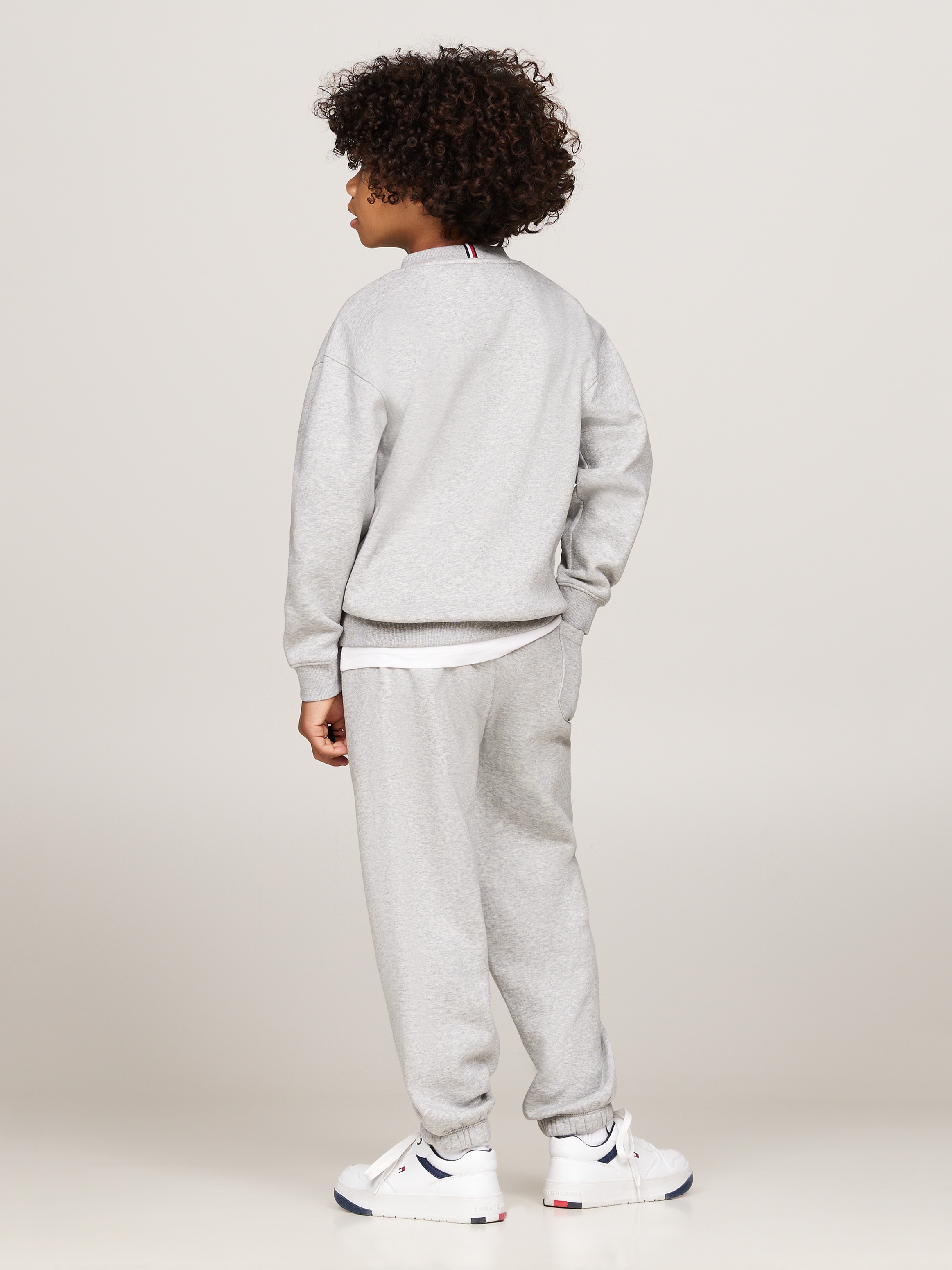 Tommy Hilfiger Langarmshirt & Hose »U TIMELESS FLEECE SET«, Babys bis 2 Jahre, melierte Ware