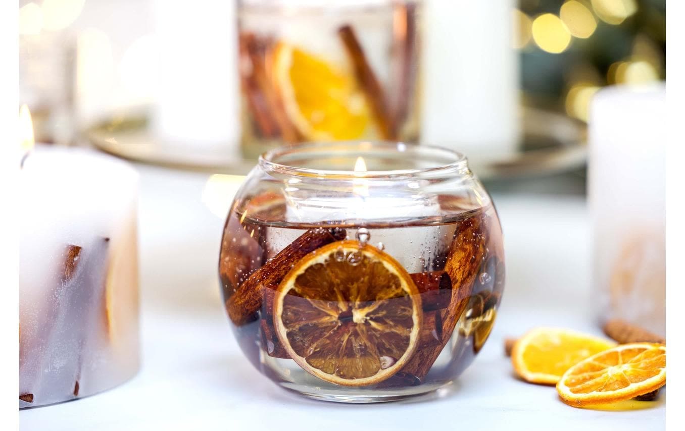 Stoneglow Bougie parfumée »Festive Wishes rund«