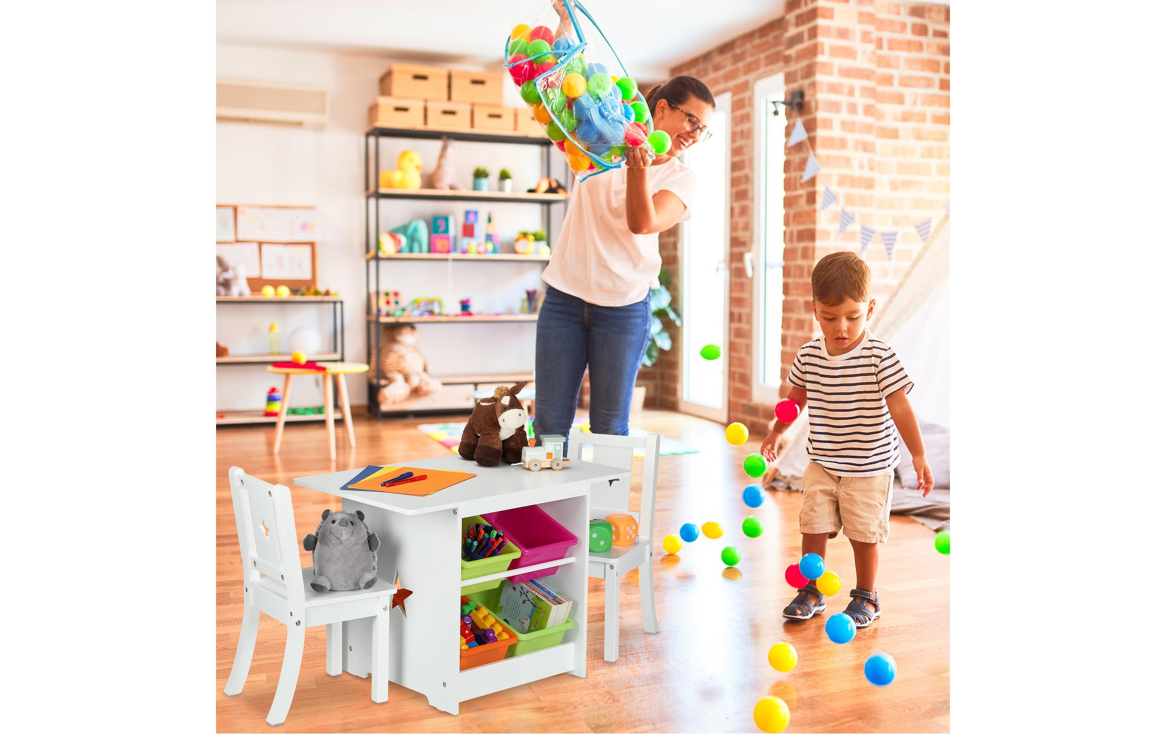 relaxdays Ensemble de sièges pour enfants