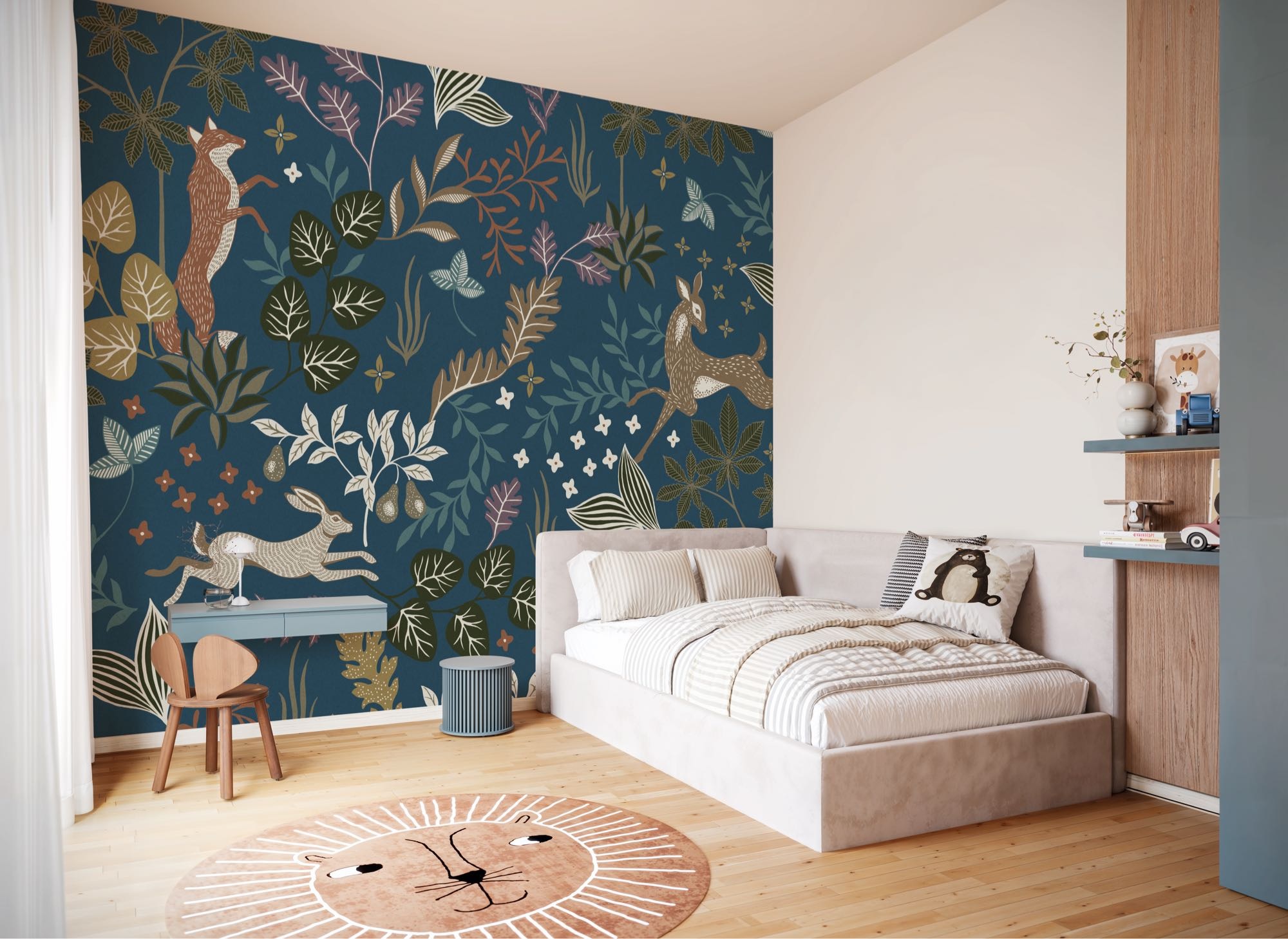 Image of Komar Fototapete "Vlies Fototapete - Wood Night - Grösse 350 x 250 cm" Motiv bedruckt glatt