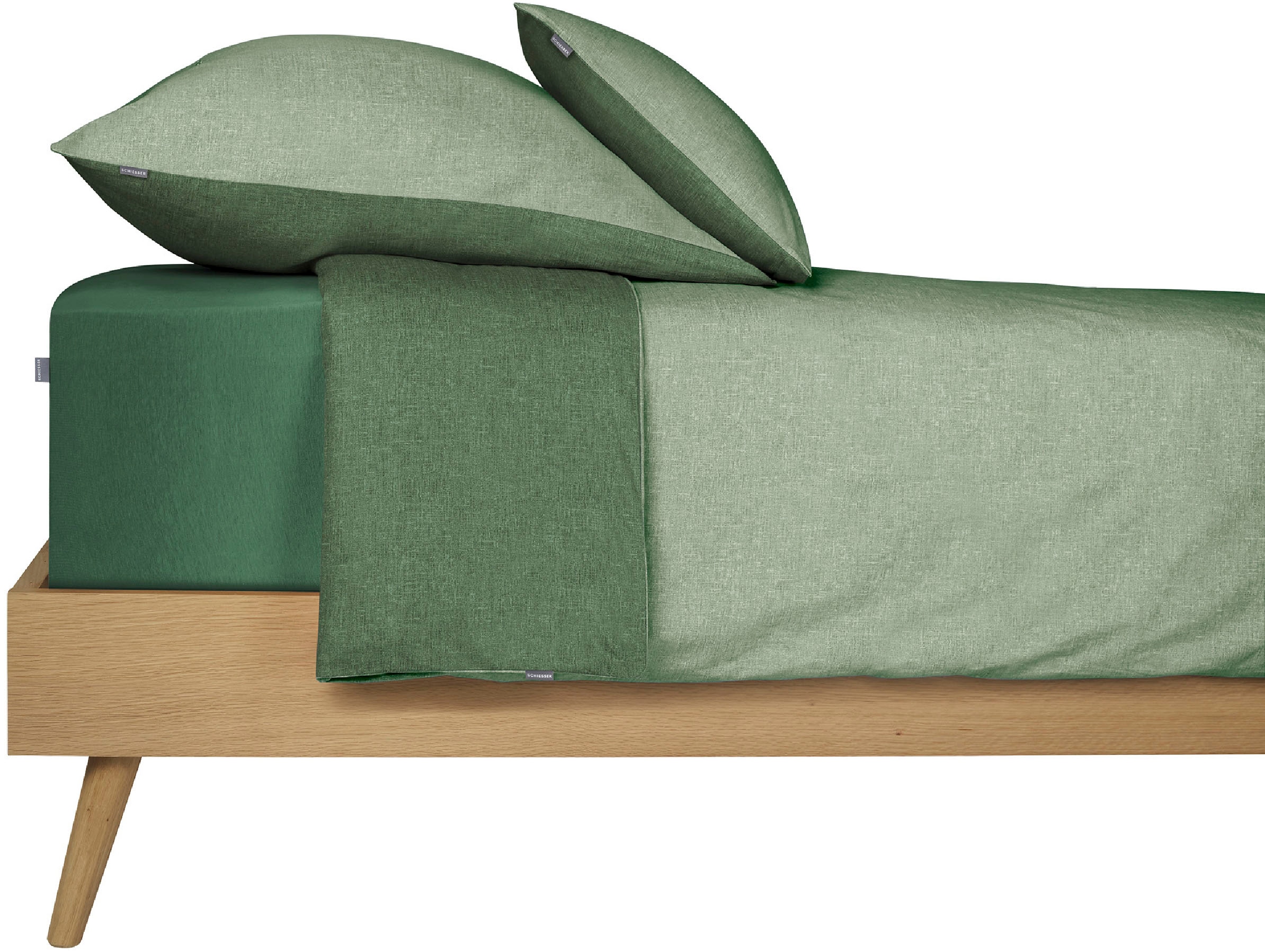 Schiesser Housse de coussin »Doubleface aus weicher Baumwolle mit edlem Melangeeffekt in Wendeoptik« Made in Green