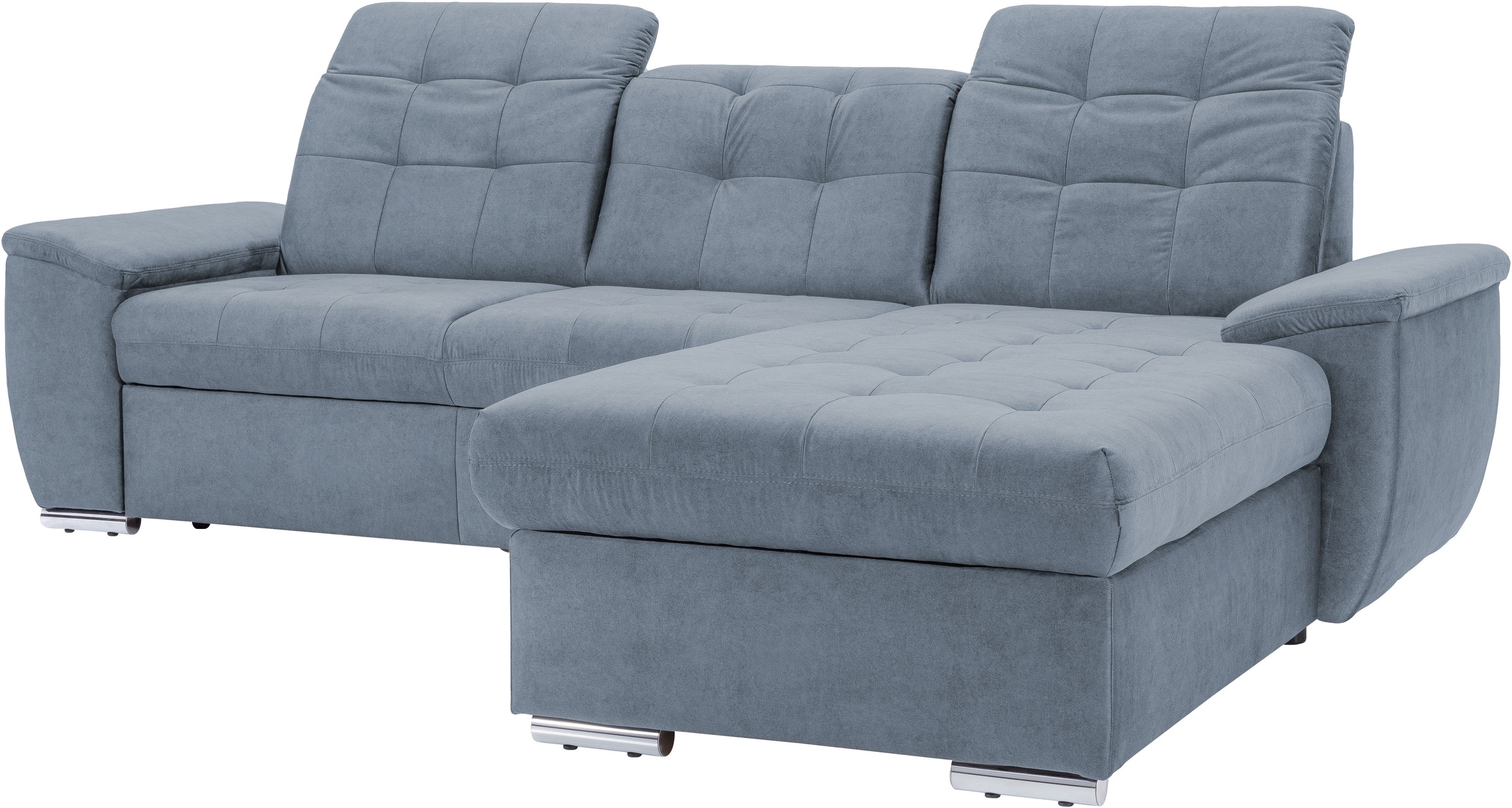 exxpo - sofa fashion Ecksofa »Derby Inkl. Kopfteilverstellung, wahlw. Bett & Bettkasten, L-Form«, EXTRA an Komfort zum Relaxen, Entspannen und Wohlfühlen