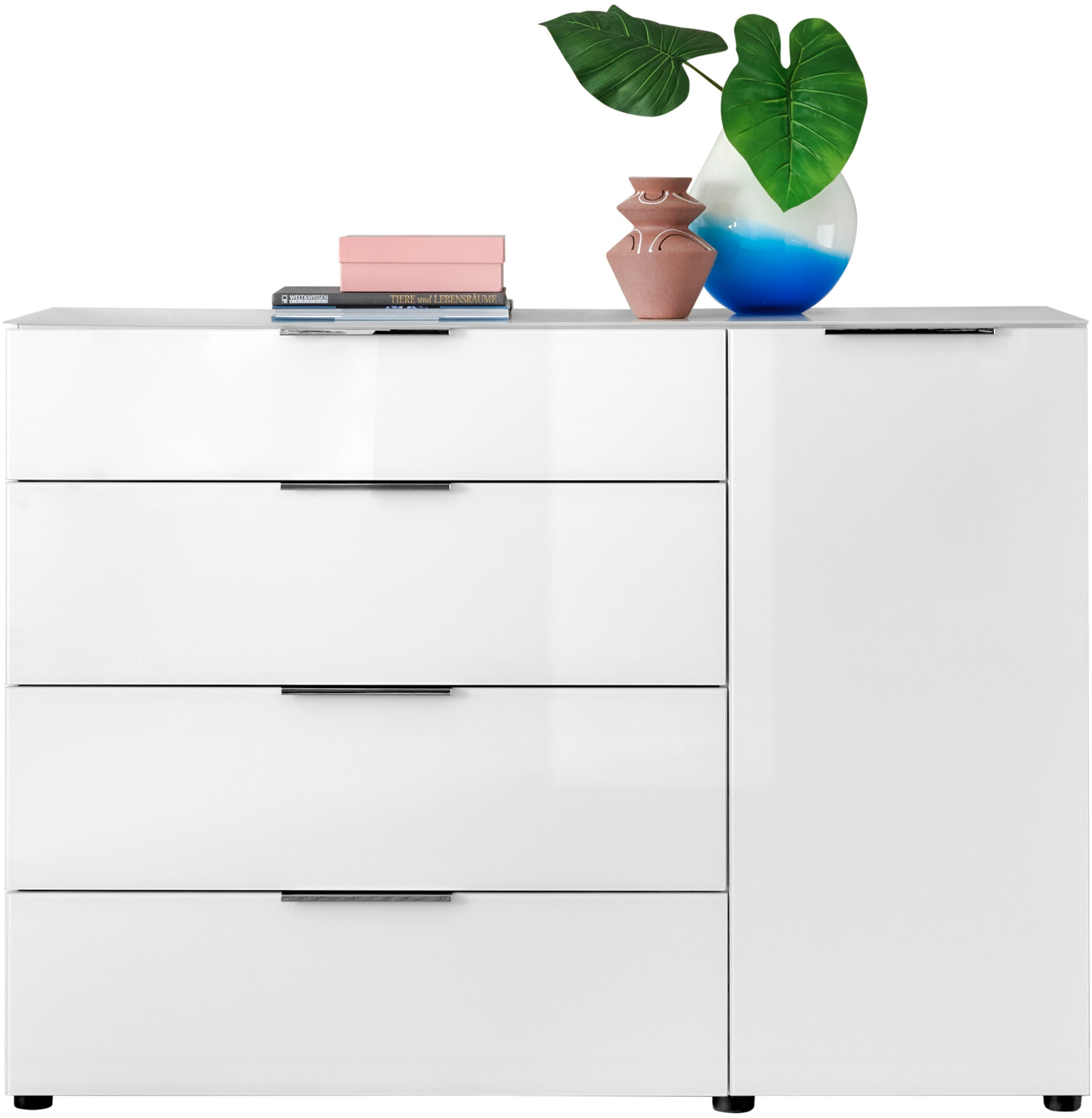 HBZ Commode »Santorin, BxHxT 135x99x40 cm« 1 cuis tlg. Breite 135cm, Softclose für Türen und Schubkästen, Melaminbeschichtung