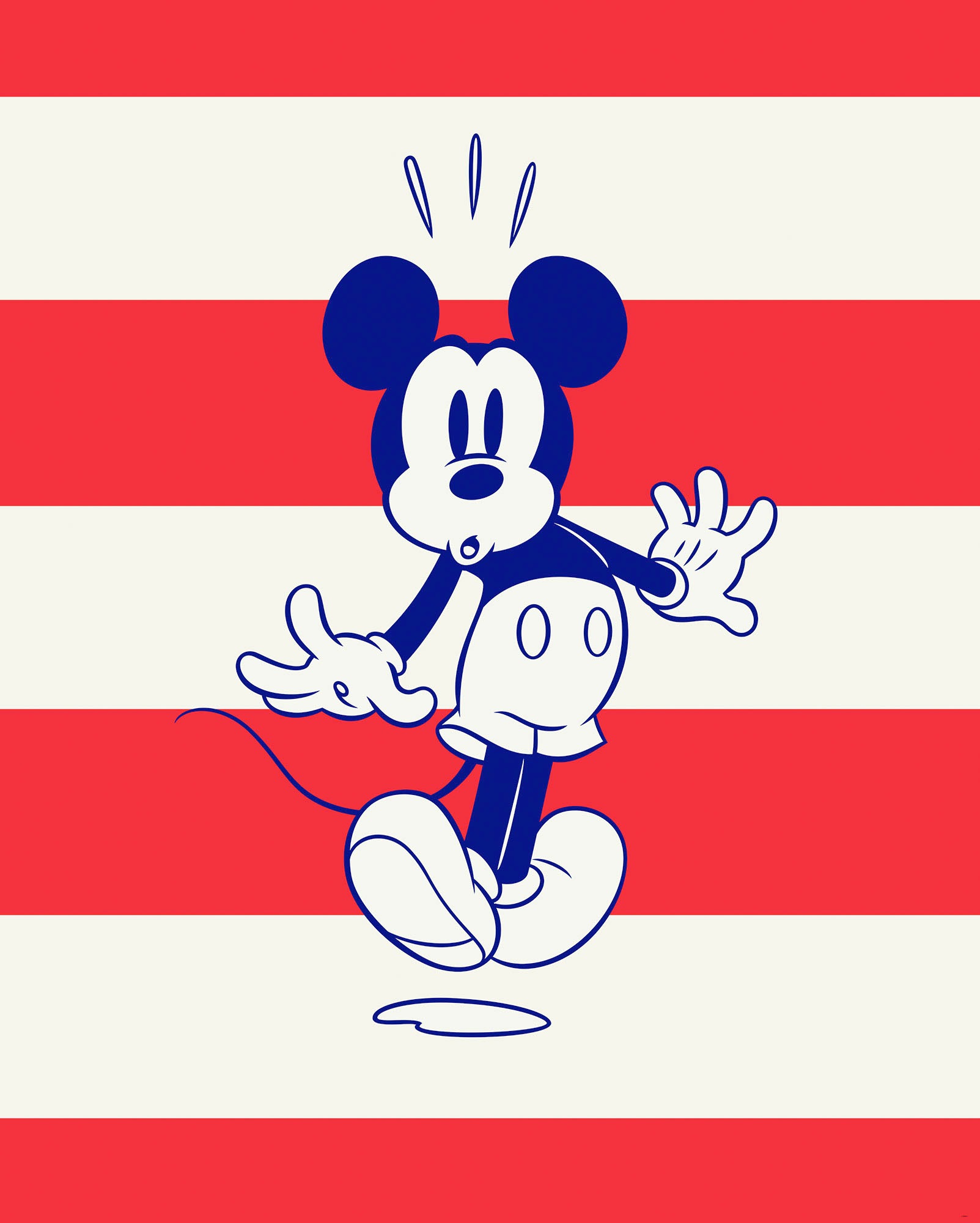 Image of Komar Fototapete »Mickey Vibrant«, Motiv, Deutsches Qualitätsvlies (155 g/m²). Formstabil, strapazierfähig, geruchsfrei, glatt und umweltfreundlich. FSC®-zertifiziertes Produkt. Bahnbreite 50 cm. bei Ackermann Versand Schweiz