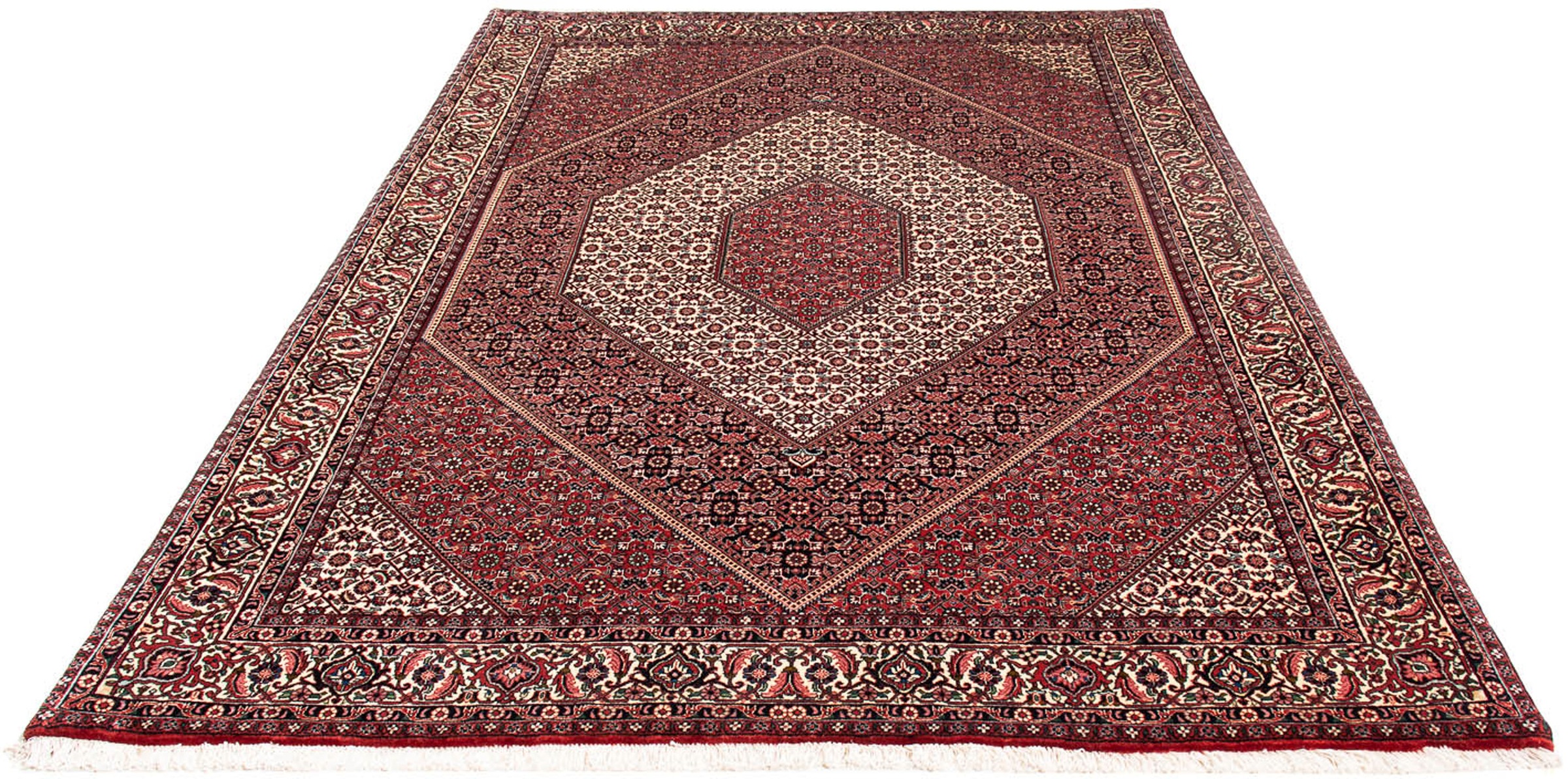 Image of morgenland Orientteppich »Perser - Bidjar - 242 x 171 cm - hellrot«, rechteckig, 15 mm Höhe, Wohnzimmer, Handgeknüpft, Einzelstück mit Zertifikat bei Ackermann Versand Schweiz