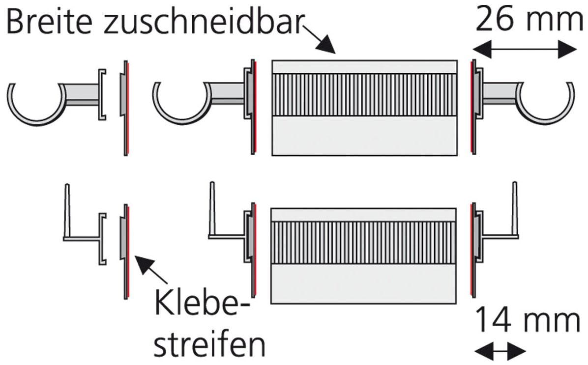 Liedeco Träger, (Set, 2 kaufen Vitrage/Scheibenstange für St.)