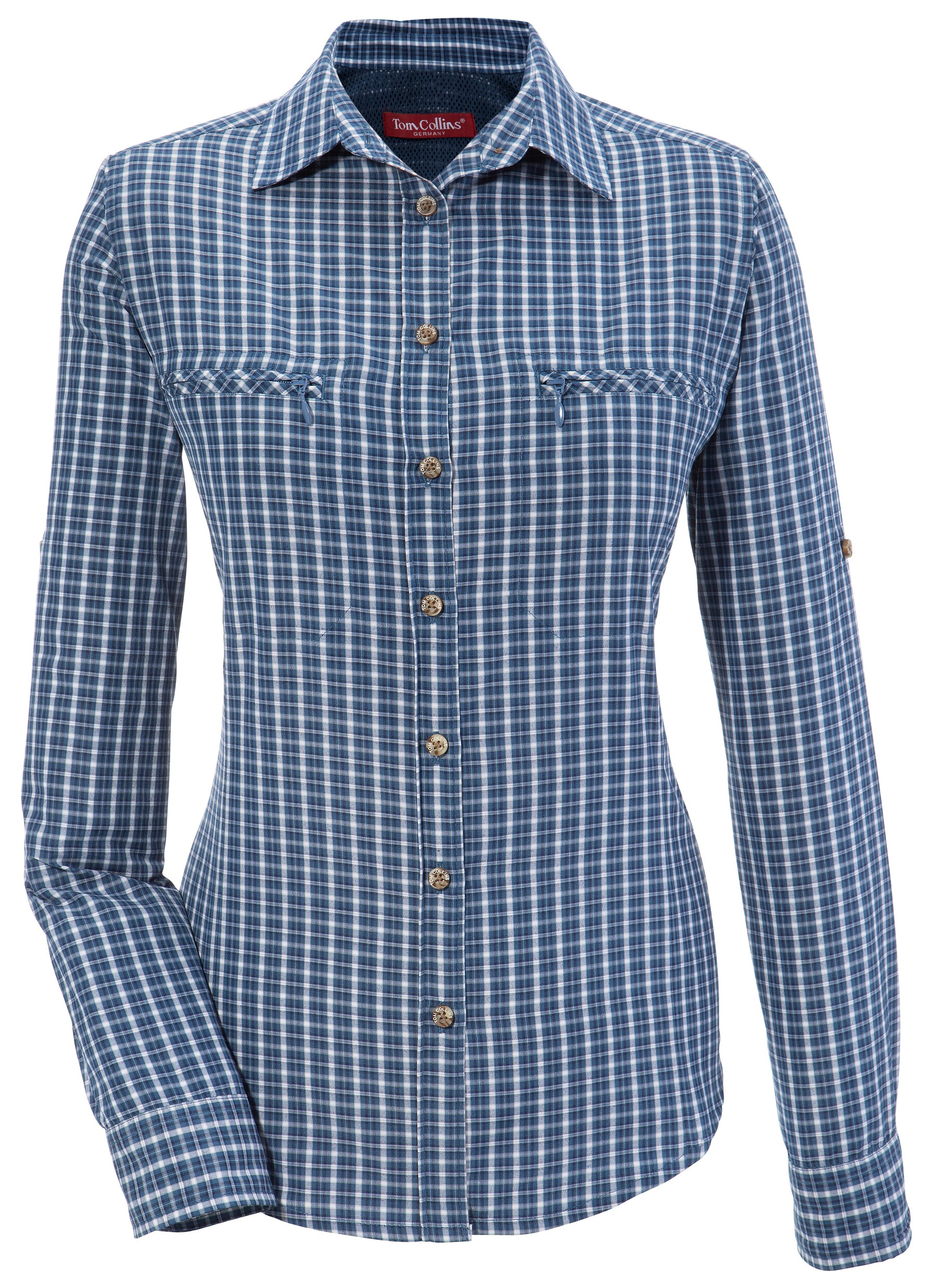 Image of Tom Collins Trachtenbluse, Damen, mit Krempelärmel und Reissverschlusstaschen bei Ackermann Versand Schweiz