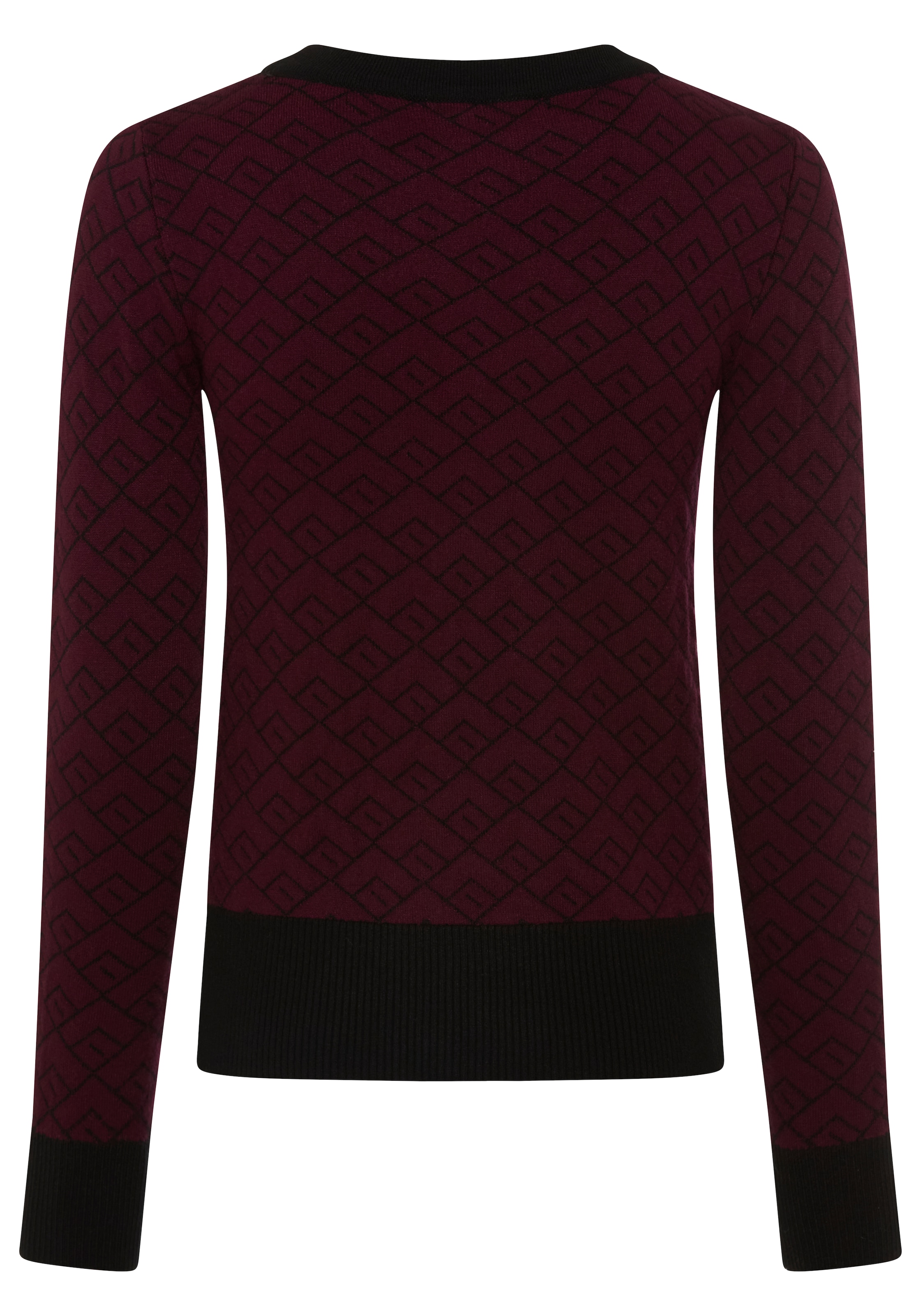 Melrose Veste en tricot en motif jacquard tendance avec patte de boutonnage