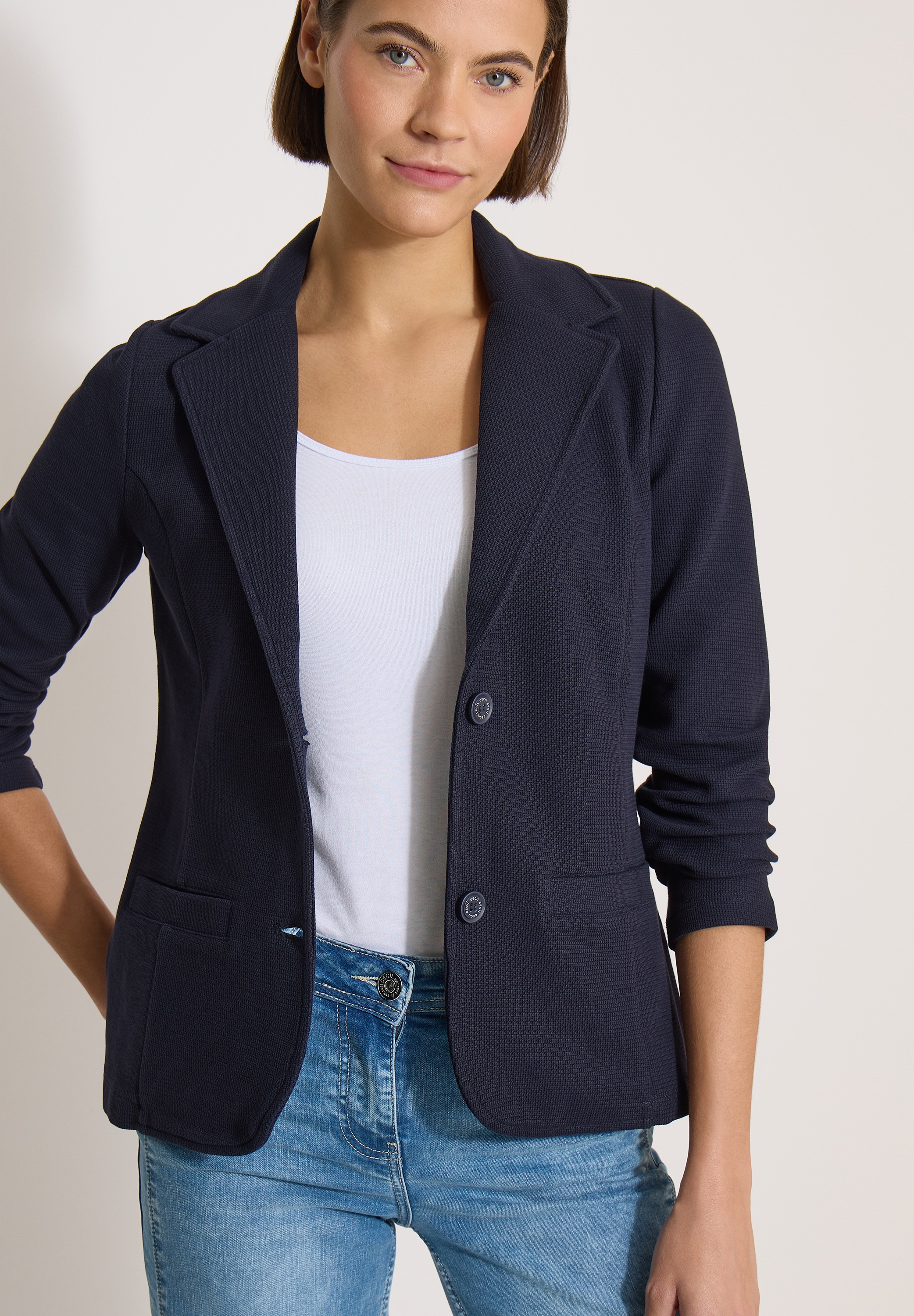 Image of Cecil Jackenblazer mit Struktur in Unifarbe
