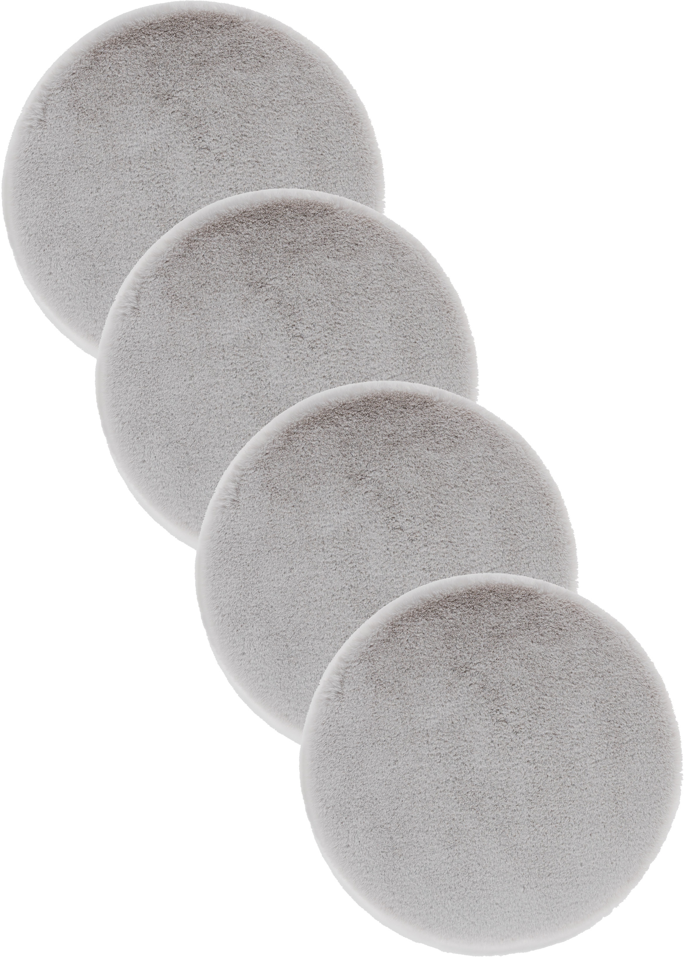 Image of ASTRA Teppich "Elda" rund 13 mm Höhe runde Dekofelle im 4 er Set, kuschelweich, Wohnzimmer, Kinderzimmer