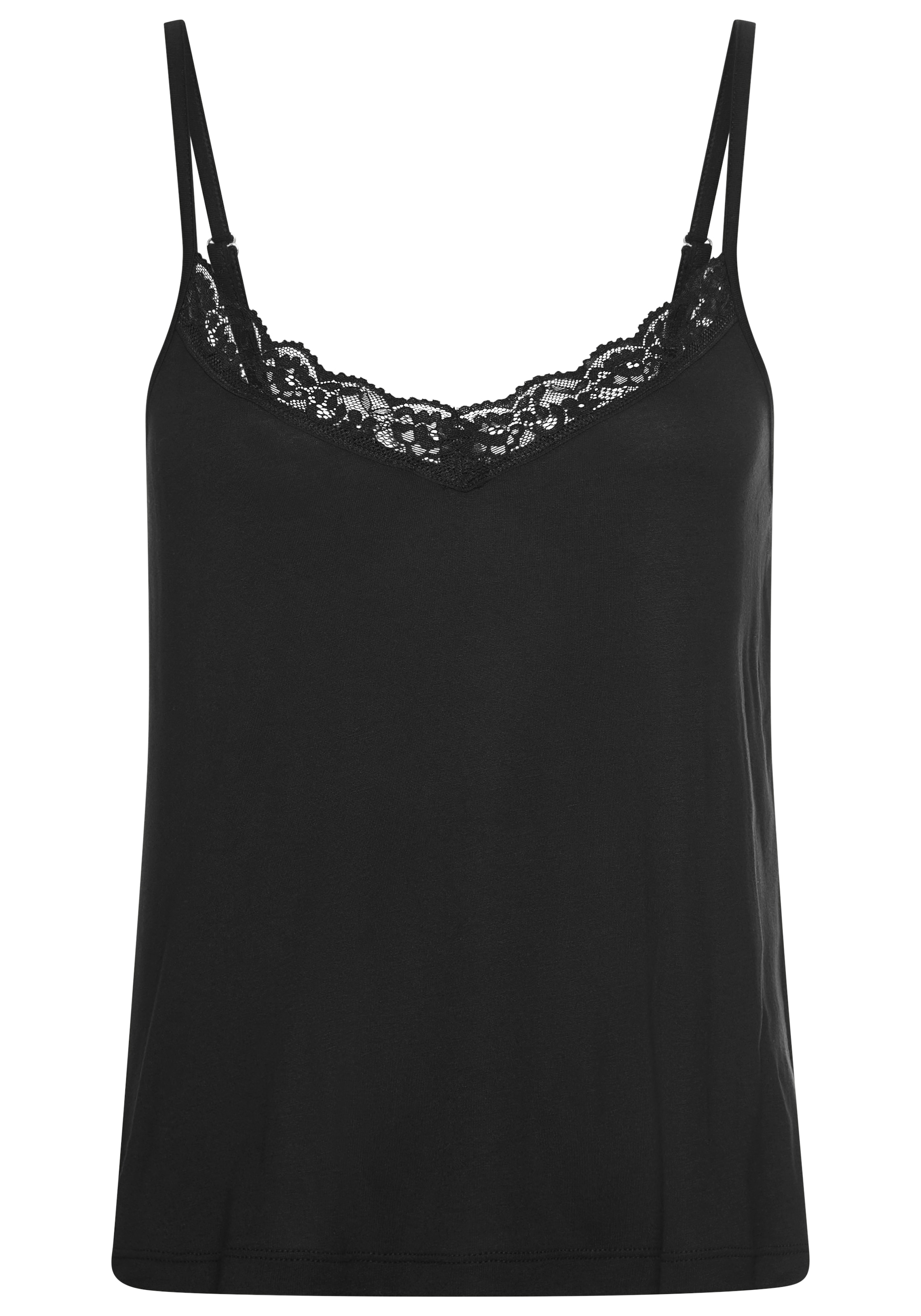 Image of LASCANA Pyjamaoberteil 1-teilig, mit Spitze am V-Ausschnitt