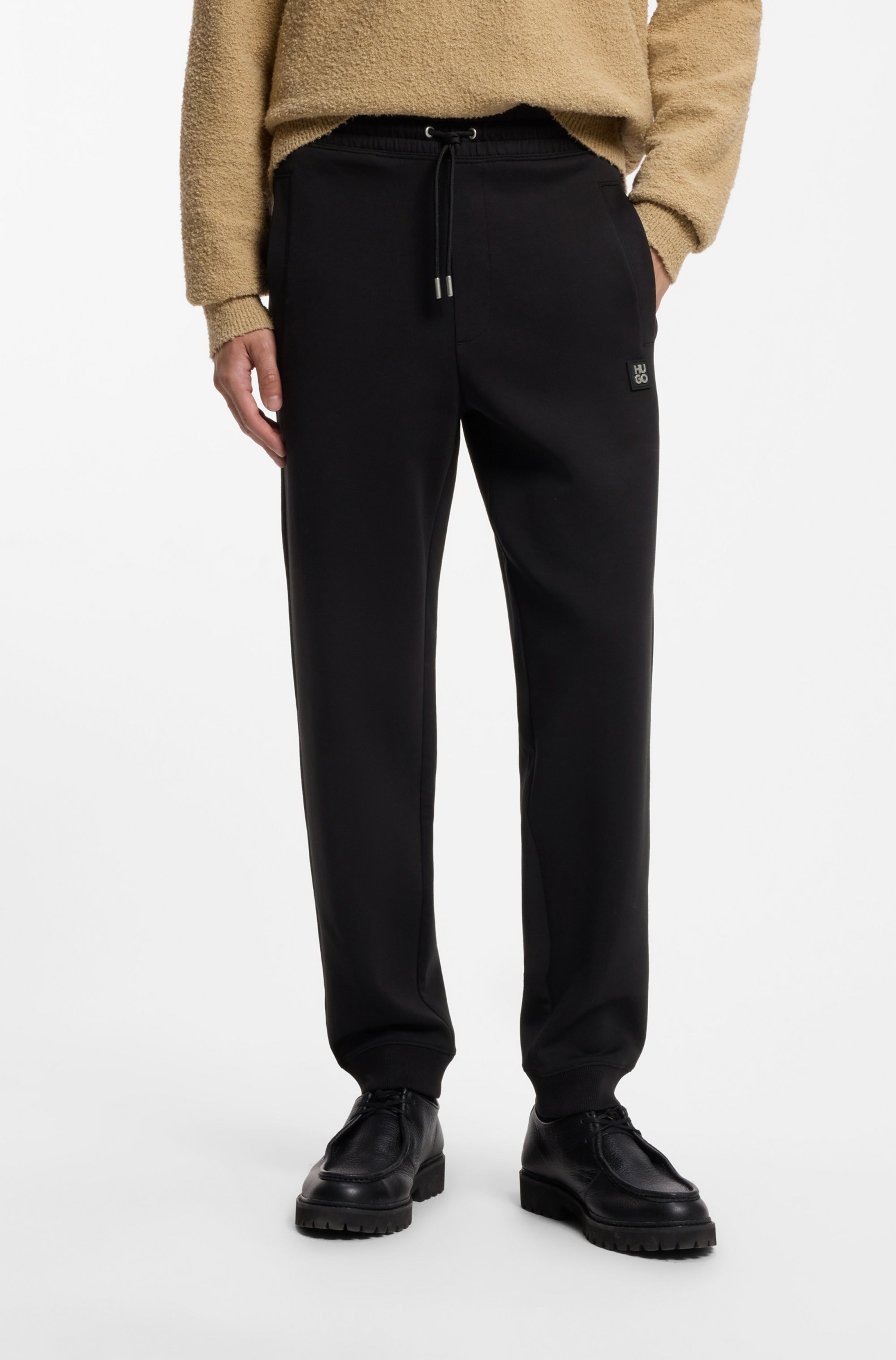 HUGO Pantalon sweat »Dimacs«  ceinture élastique avec cordon de serrage, coupe décontractée, mélange de coton