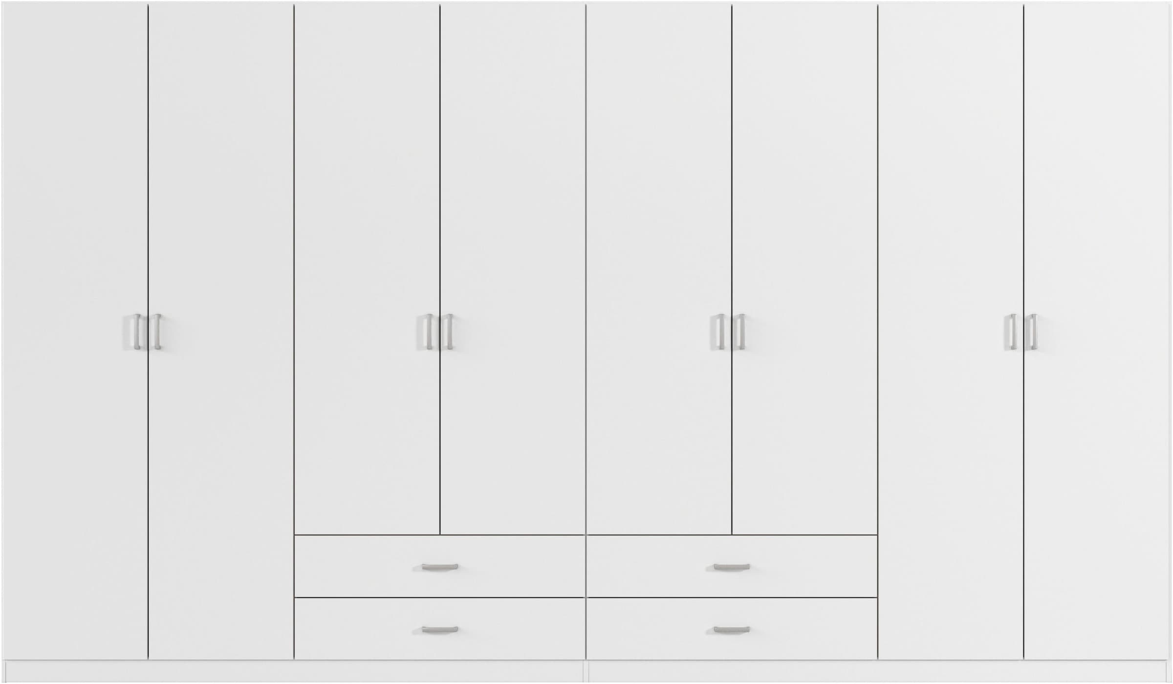 rauch Drehtürenschrank »Kleiderschrank Garderobe GAMMA Breiten 360 cm« in 3 Ausstattungen BASIC/CLASSIC/PREMIUM (inkl. SOFT-CLOSE-Funktion),  mit Schubladen, verschiedene Griff-Varianten TOPSELLER MADE IN GERMANY