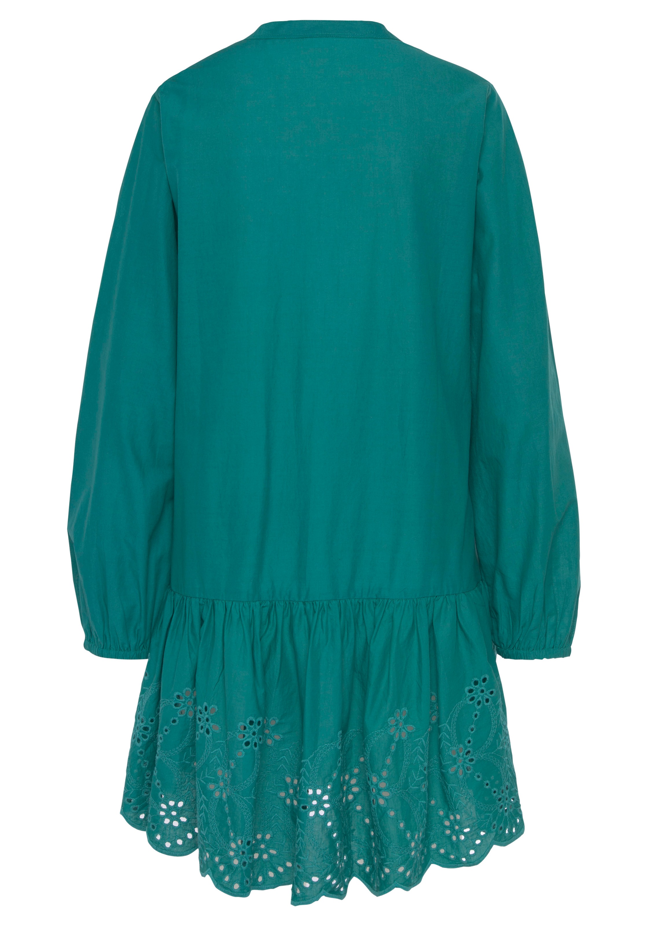 LASCANA Longbluse, mit Lochstickerei
