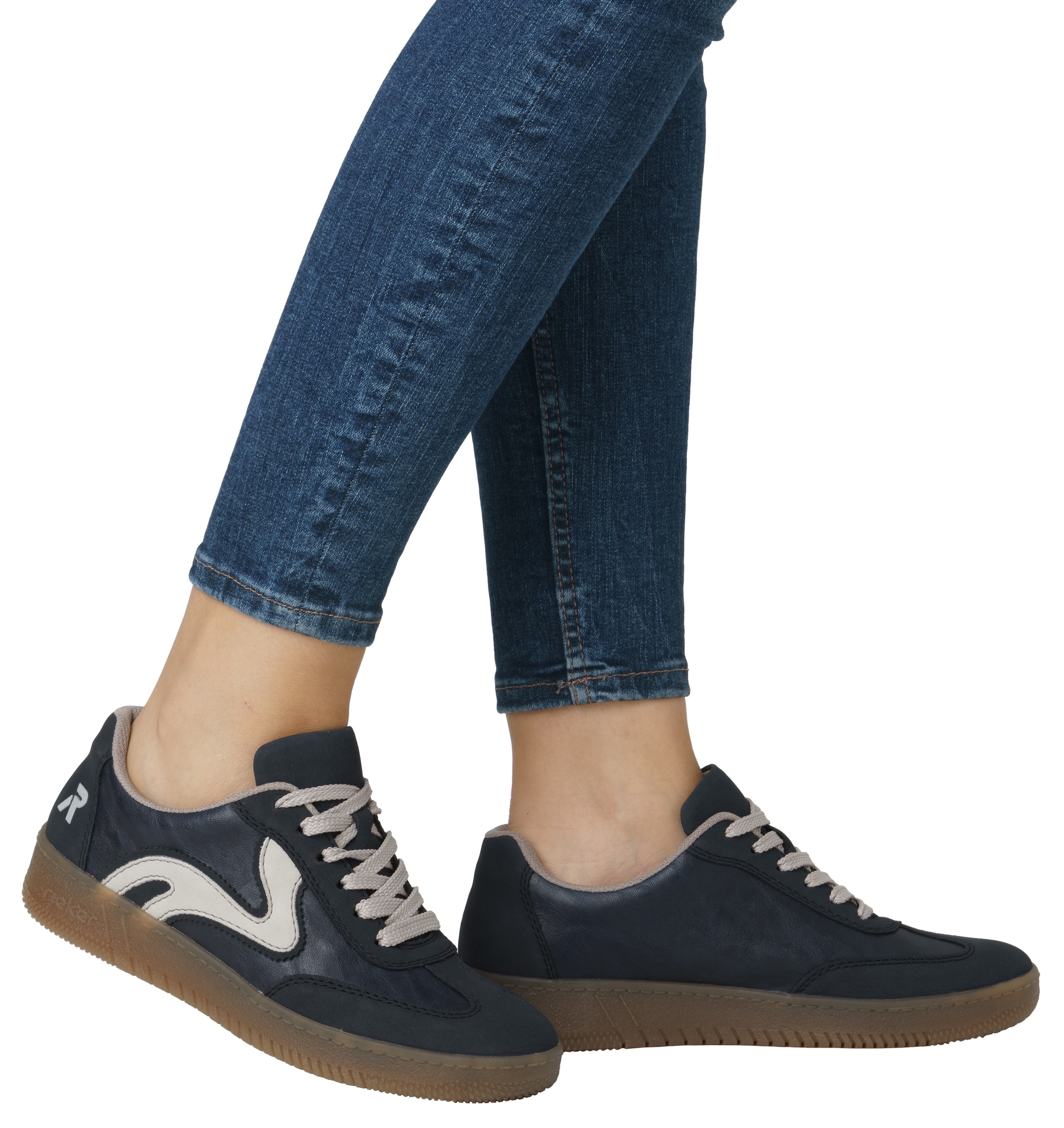 RIEKER Sport Baskets à plateforme  , Freizeitschuh, Halbschuh, Schnürschuh in veganer Verarbeitung