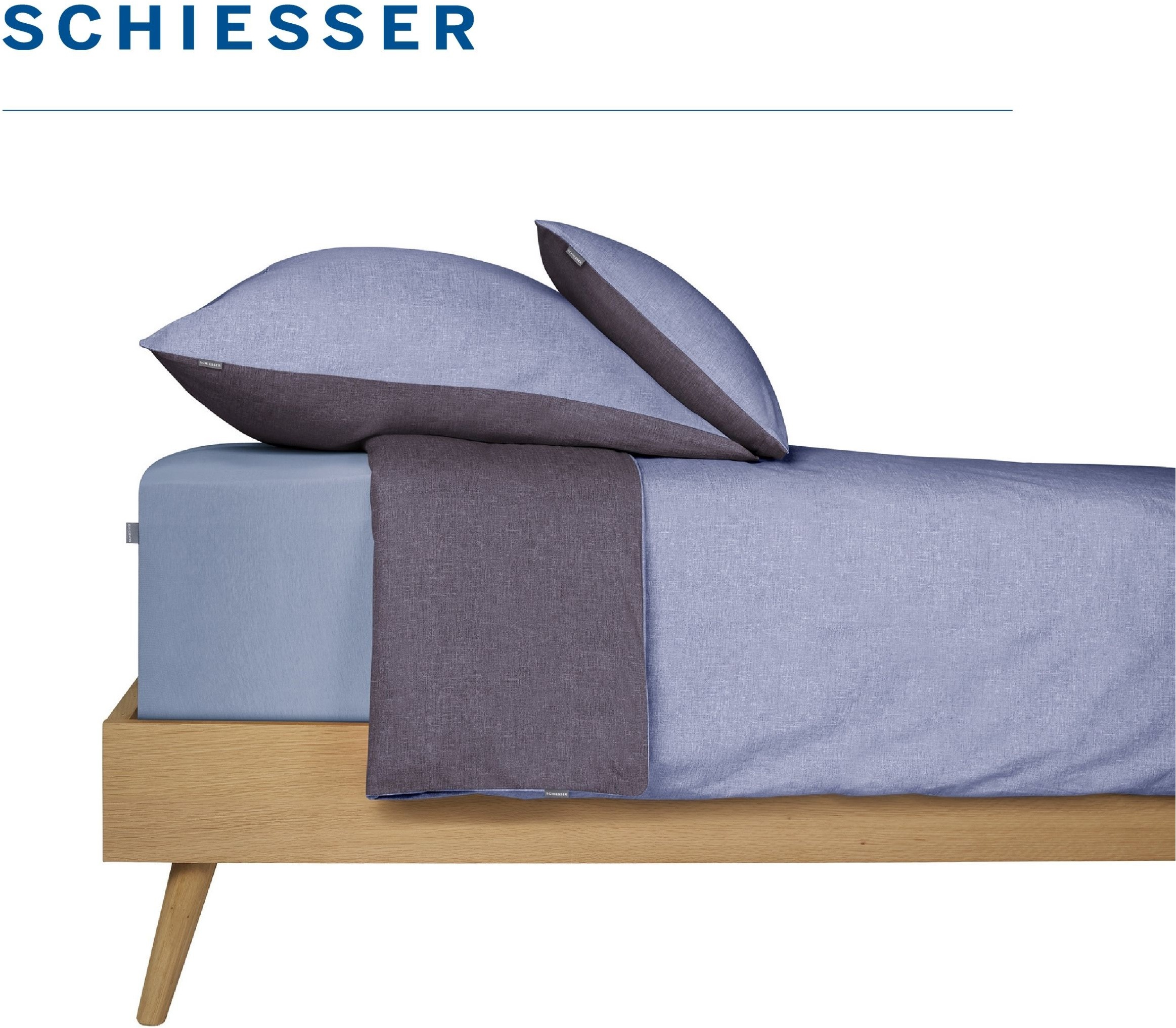 Schiesser Kissenhüllen »Doubleface aus weicher Baumwolle mit edlem Melangeeffekt in Wendeoptik« OEKO-TEX® MADE IN GREEN