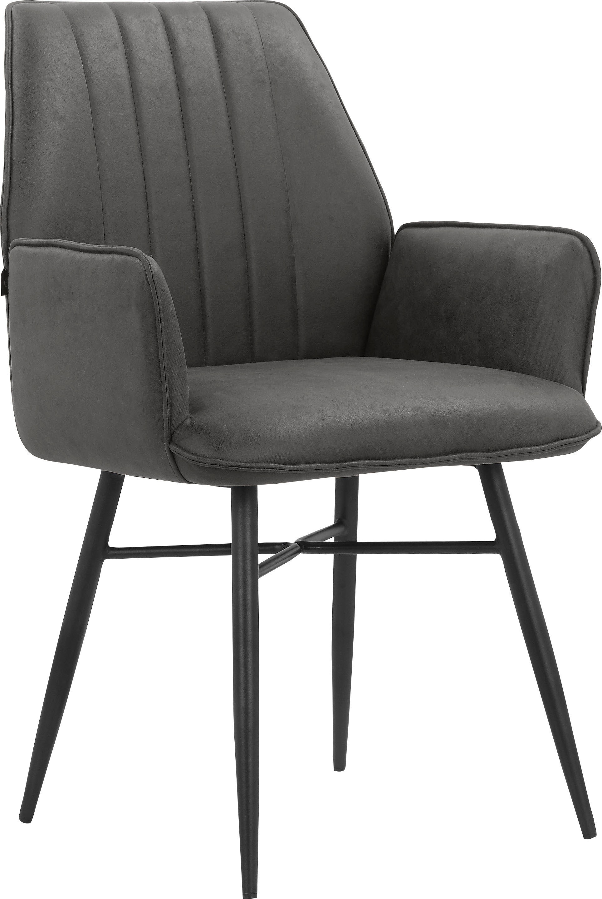 Image of GOODproduct Esszimmerstuhl "Hrodwyn" () 2 Stk.Sitz gepolstert, mit horizontale Nähten am Rücken, Sitzhöhe 52 cm