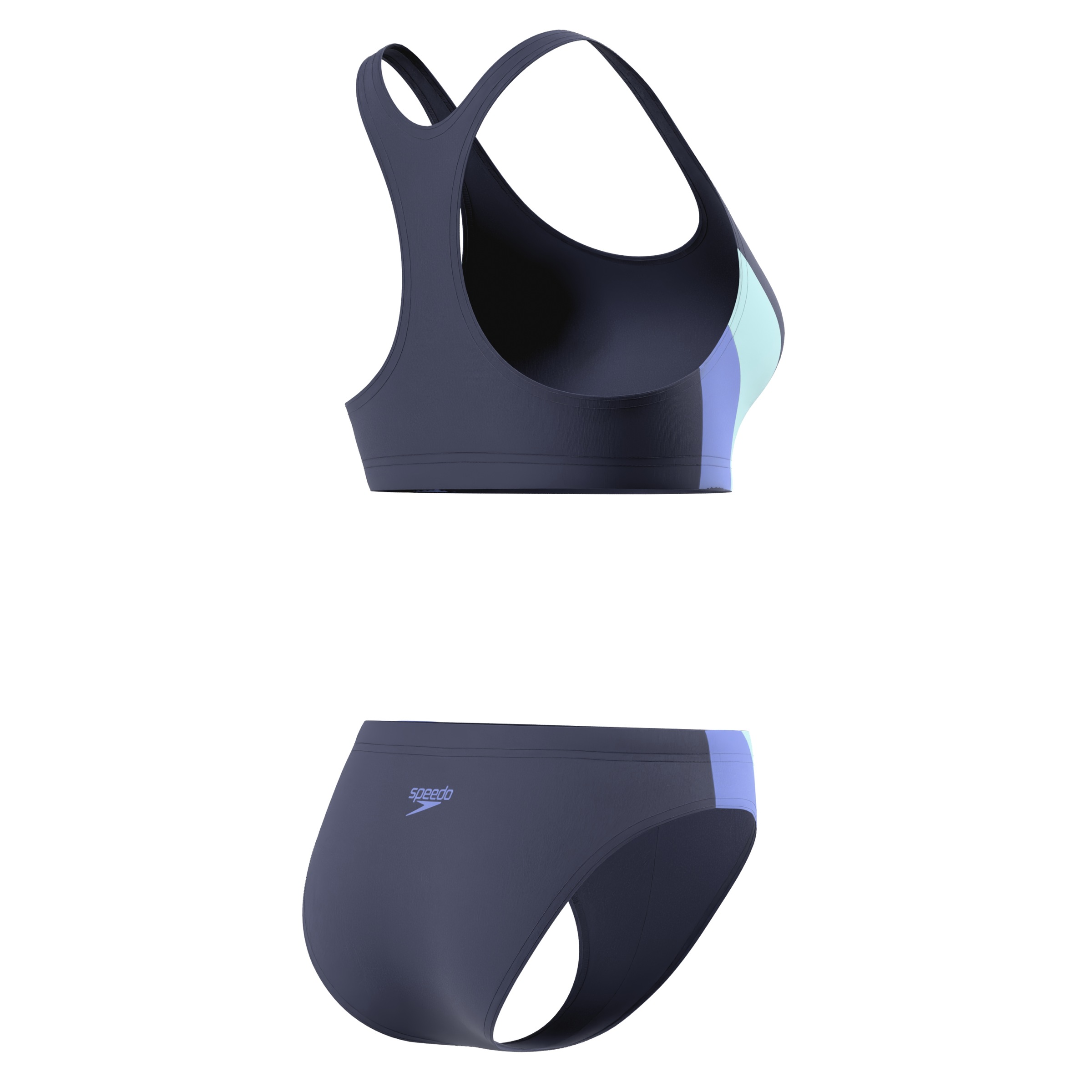 Speedo Bustier-Bikini »CLRBLCK SPLCE 2.0 2PC BLU/LTBLU« Set, 2 Stk. schnell trocknend