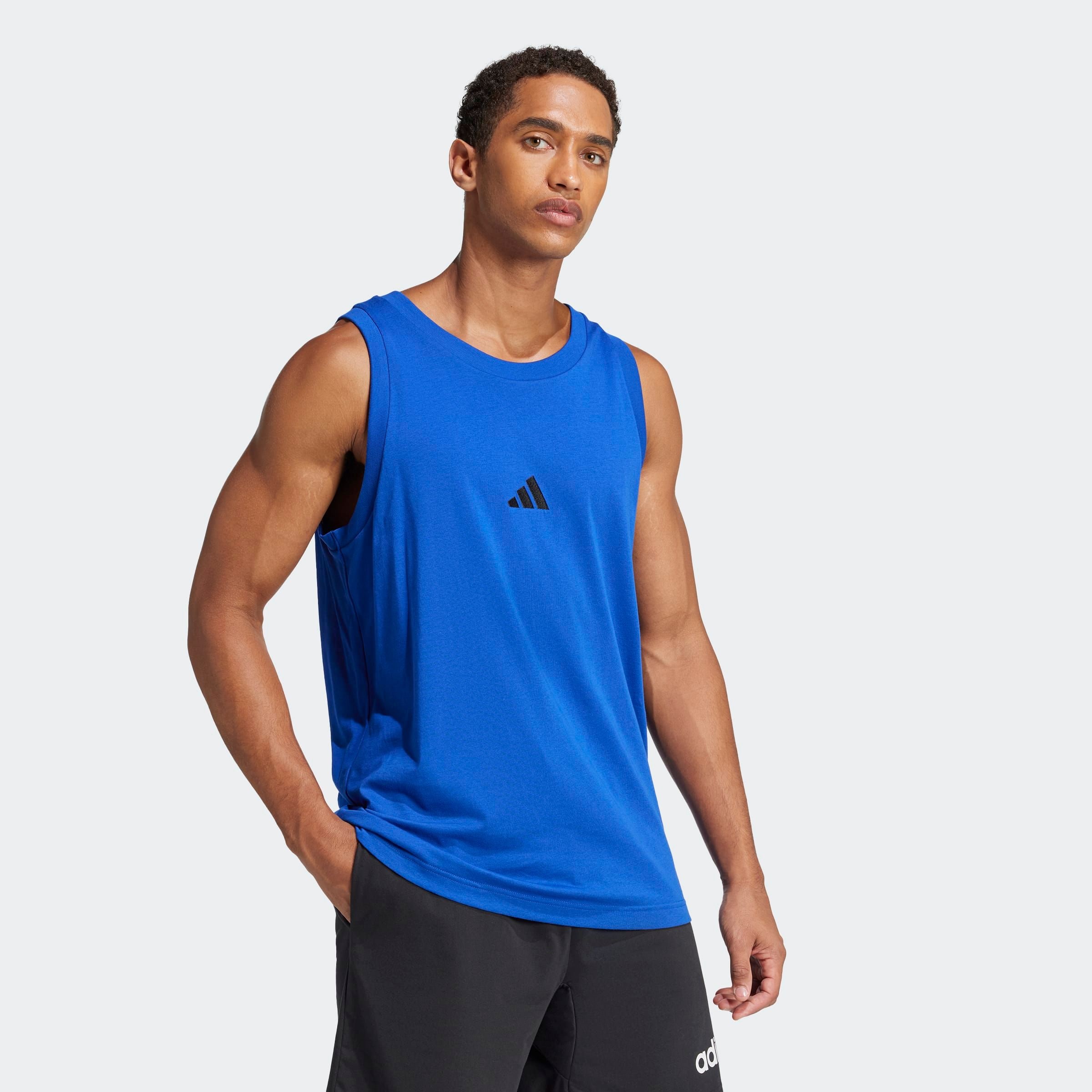 adidas Sportswear Tanktop "M SL TANK" ohne Verschluss, aus Baumwolle, mit Rundhalsausschnitt
