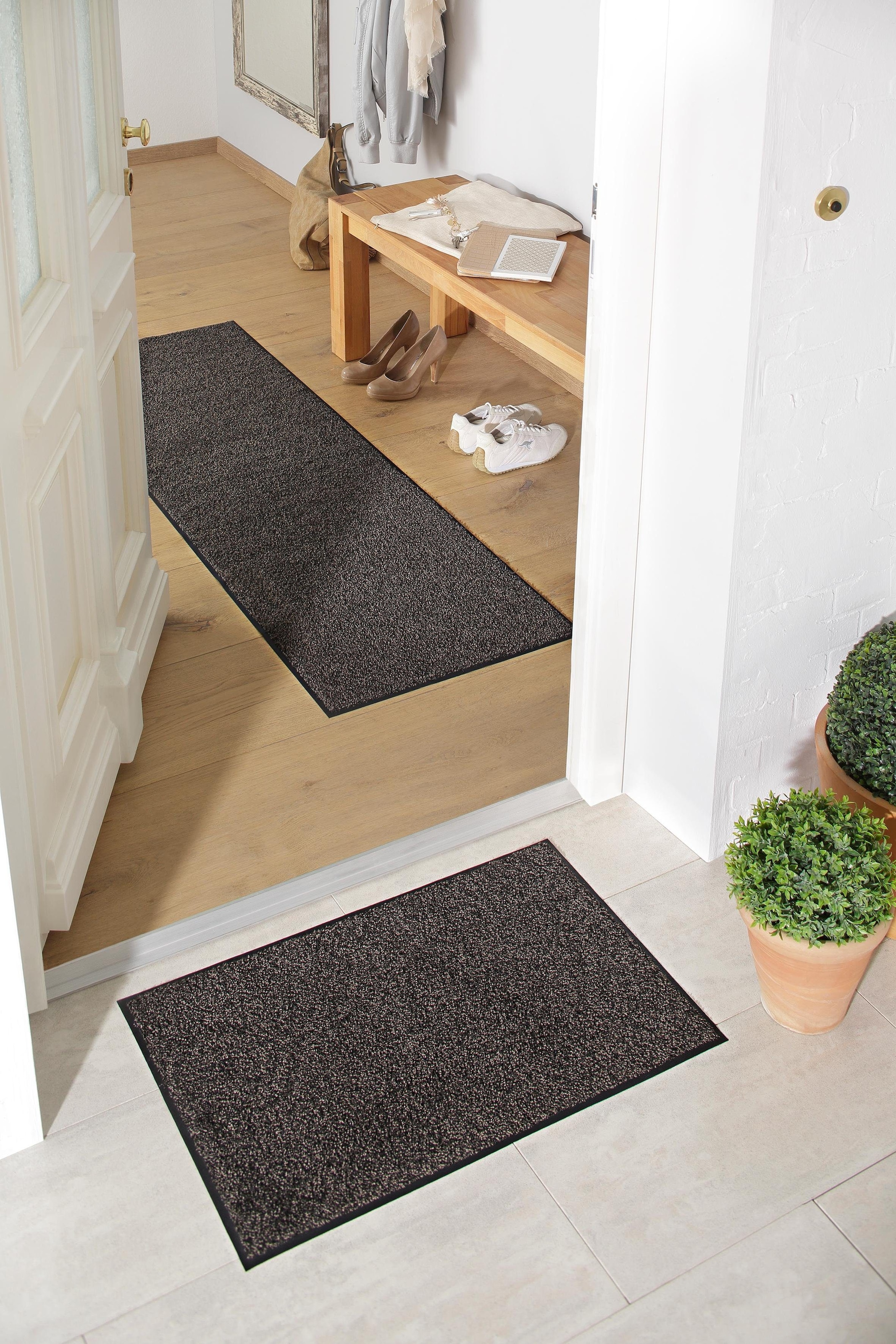 my home Fussmatte »Ember«, rechteckig, 9 mm Höhe, Schmutzfangmatte, In- und Outdoor geeignet