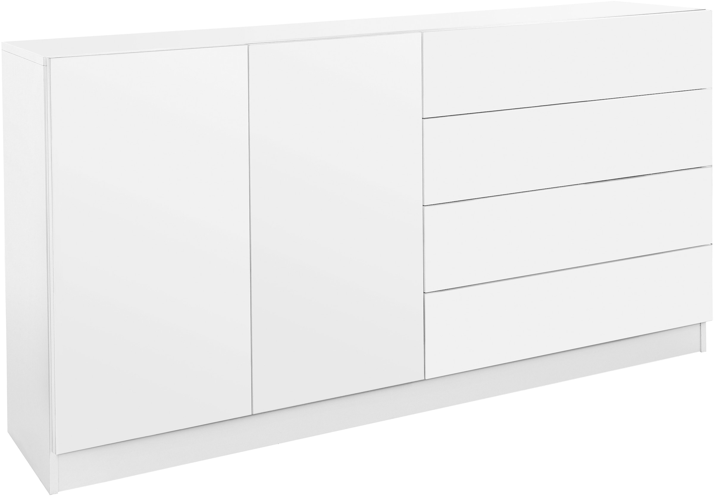 Image of borchardt Möbel Sideboard "Vaasa, Kommode mit 2 Türen und 4 Schubkästen auf Kugelführungen" Sideboard Breite 152 cm, Höhe 79 cm, mit Push-to-open-Funktion