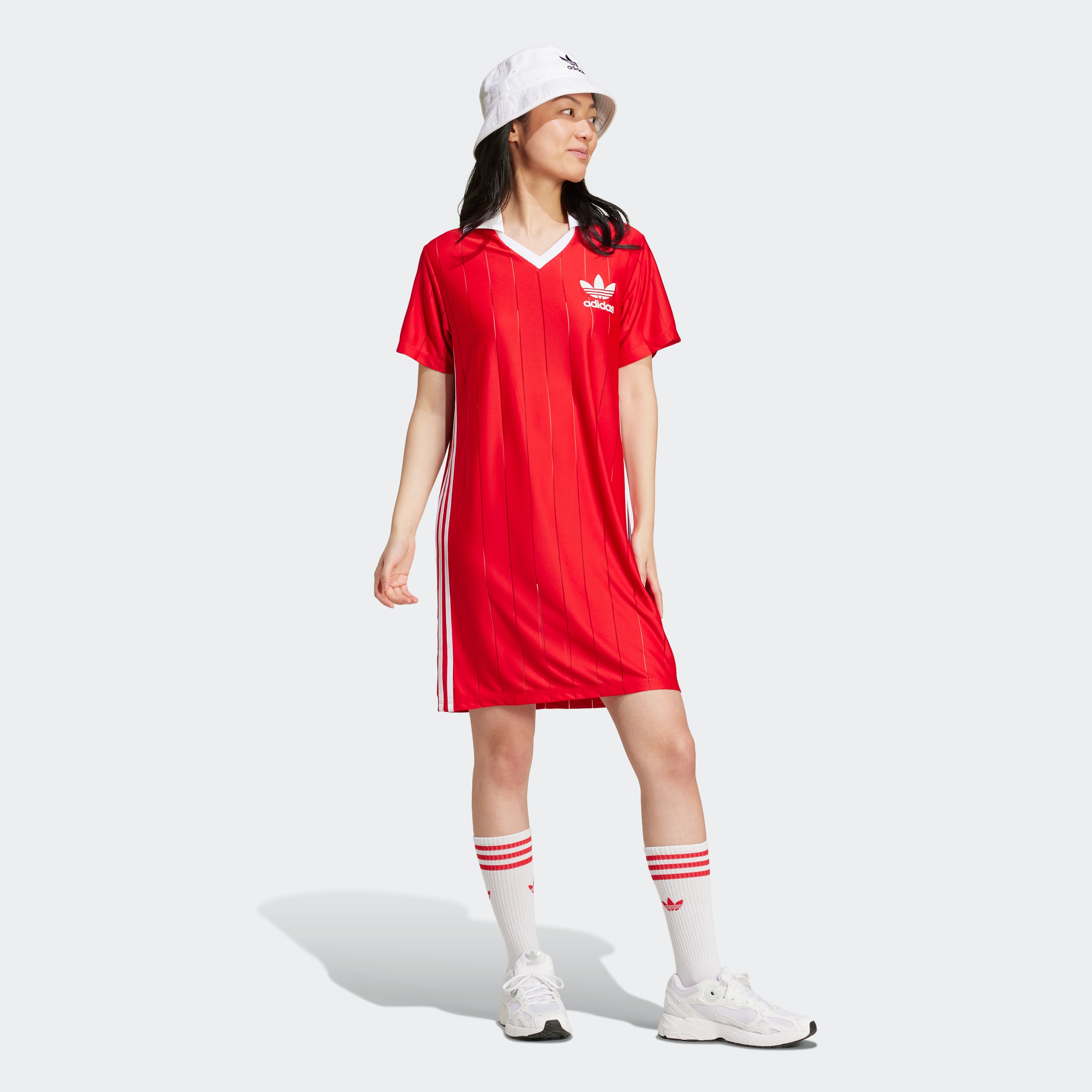 adidas Originals Shirtkleid »3 S PNST DRESS«, (1 tlg.)