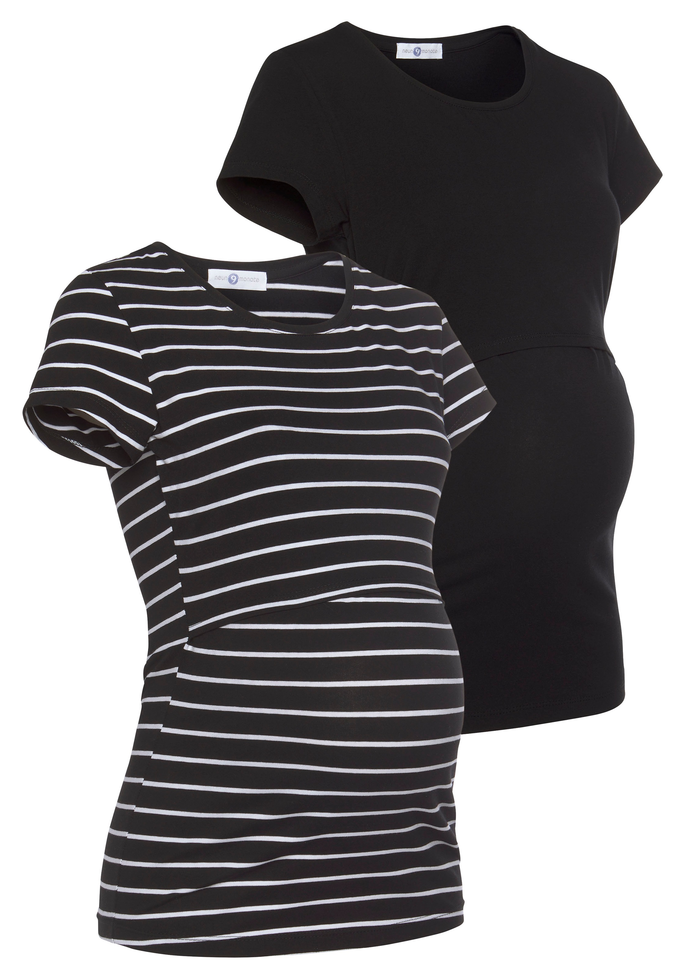 Image of Neun Monate Umstandsshirt »Powered by Flashlights«, (Packung, 2 tlg.), mit bequemer Stillfunktion bei Ackermann Versand Schweiz