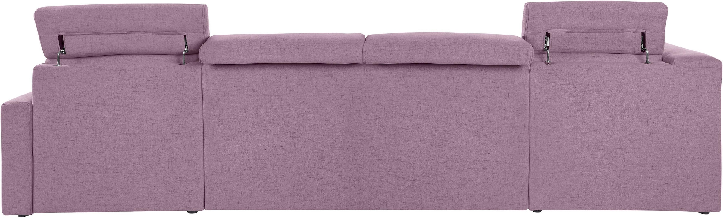 DOMO collection Wohnlandschaft »Ava moderne Sitzheftung mit toller Doppelnaht, komfortabel, U-Form«, mit Federkern, wahlweise mit Kopfteilverstellungen