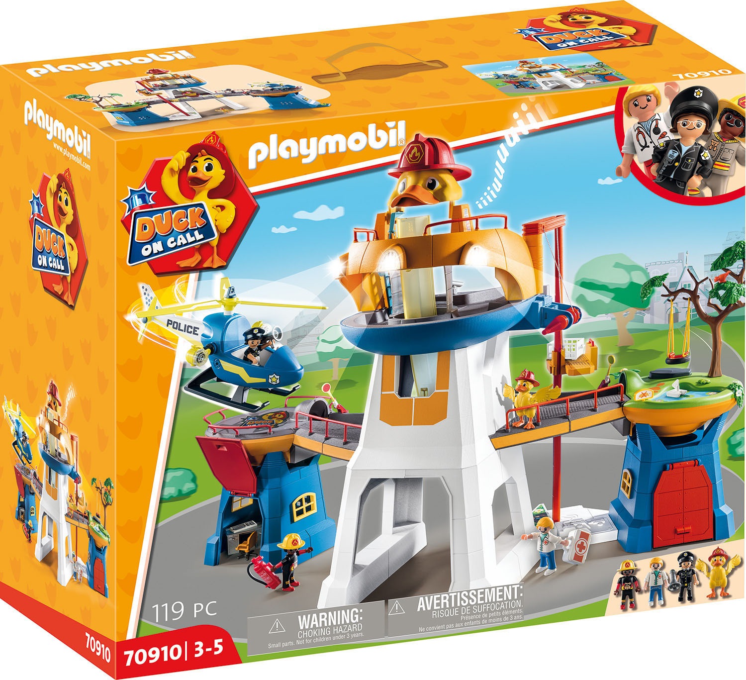 Image of Playmobil® Konstruktions-Spielset »Das Hauptquartier (70910), Duck on Call«, (119 St.), mit Licht- und Soundeffekten, Made in Germany bei Ackermann Versand Schweiz