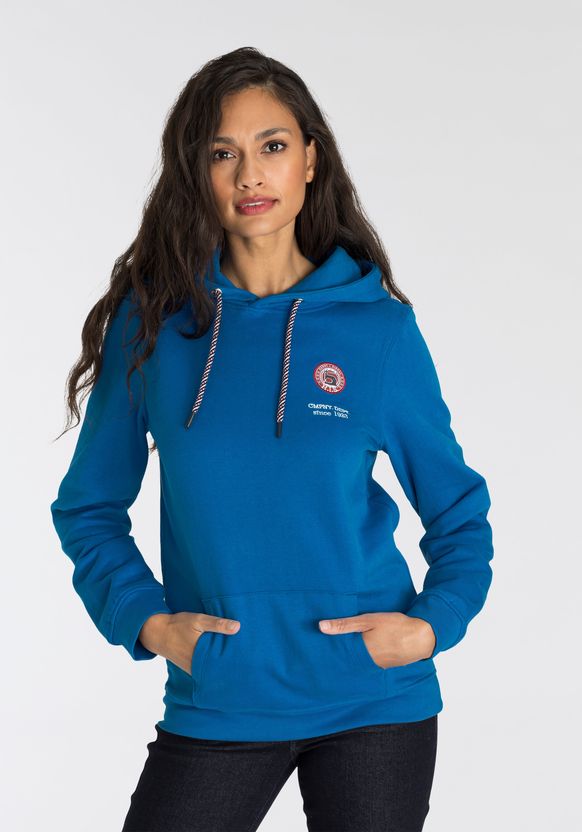 Image of H.I.S Kapuzensweatshirt »HOODY«, mit Retro-Badge von H.I.S - NEUE KOLLEKTION bei Ackermann Versand Schweiz