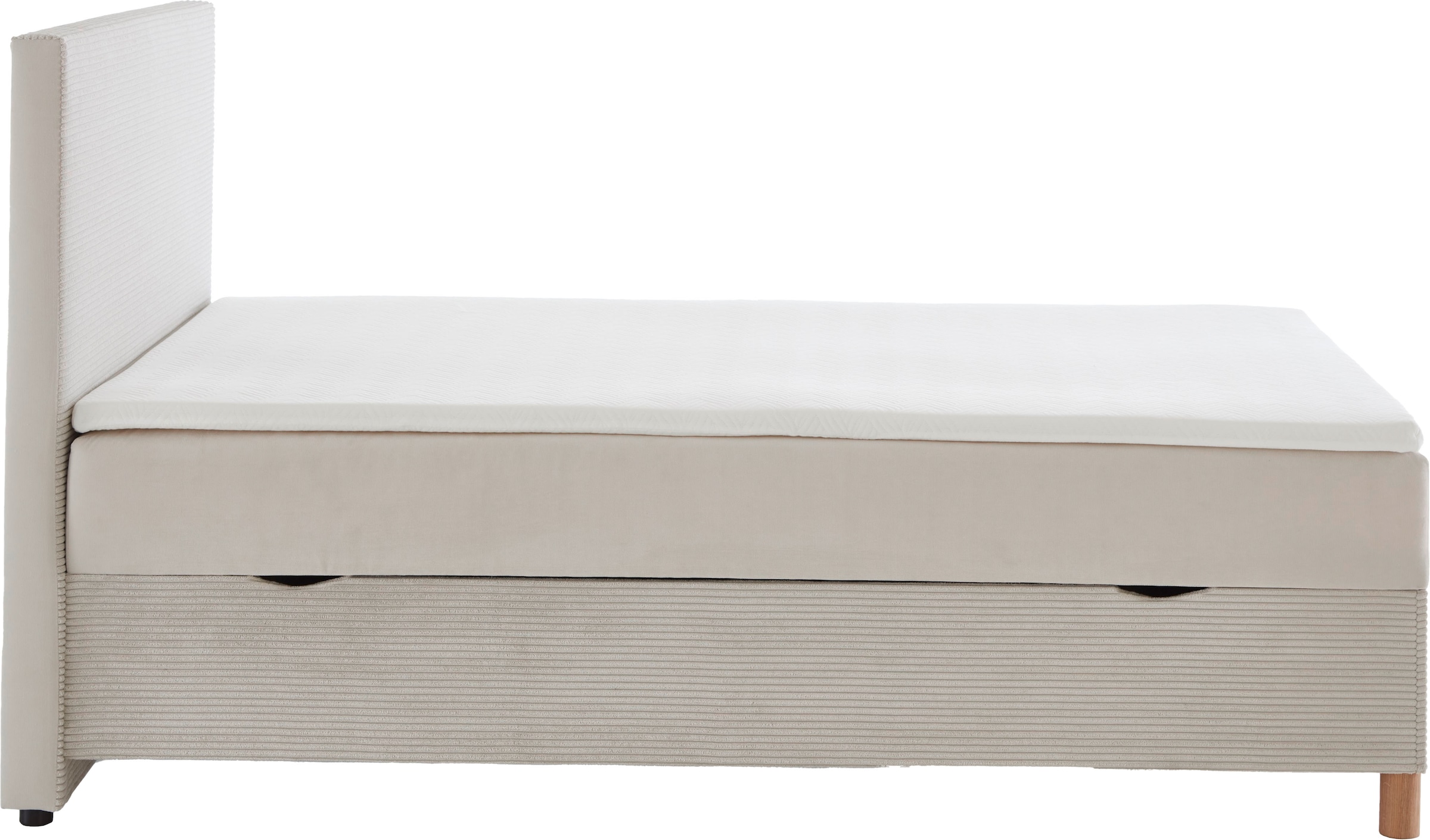 meise.möbel Lit de boxe »Korsika inkl. Bettkasten, mit Cord-Stoff bezogen«